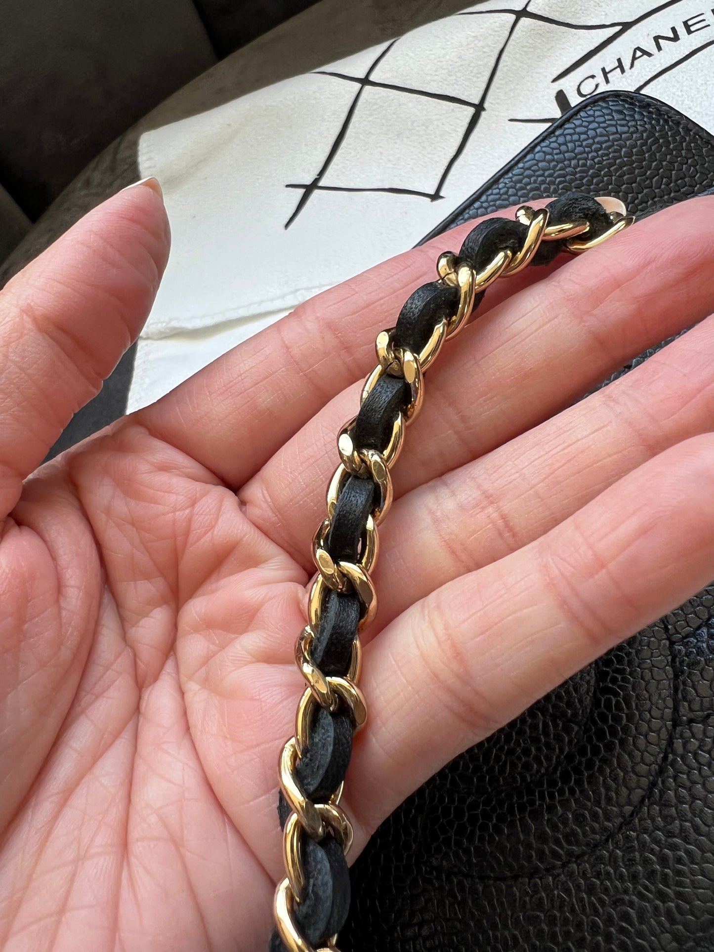 CHANEL Caviar Timeless Wallet On Chain