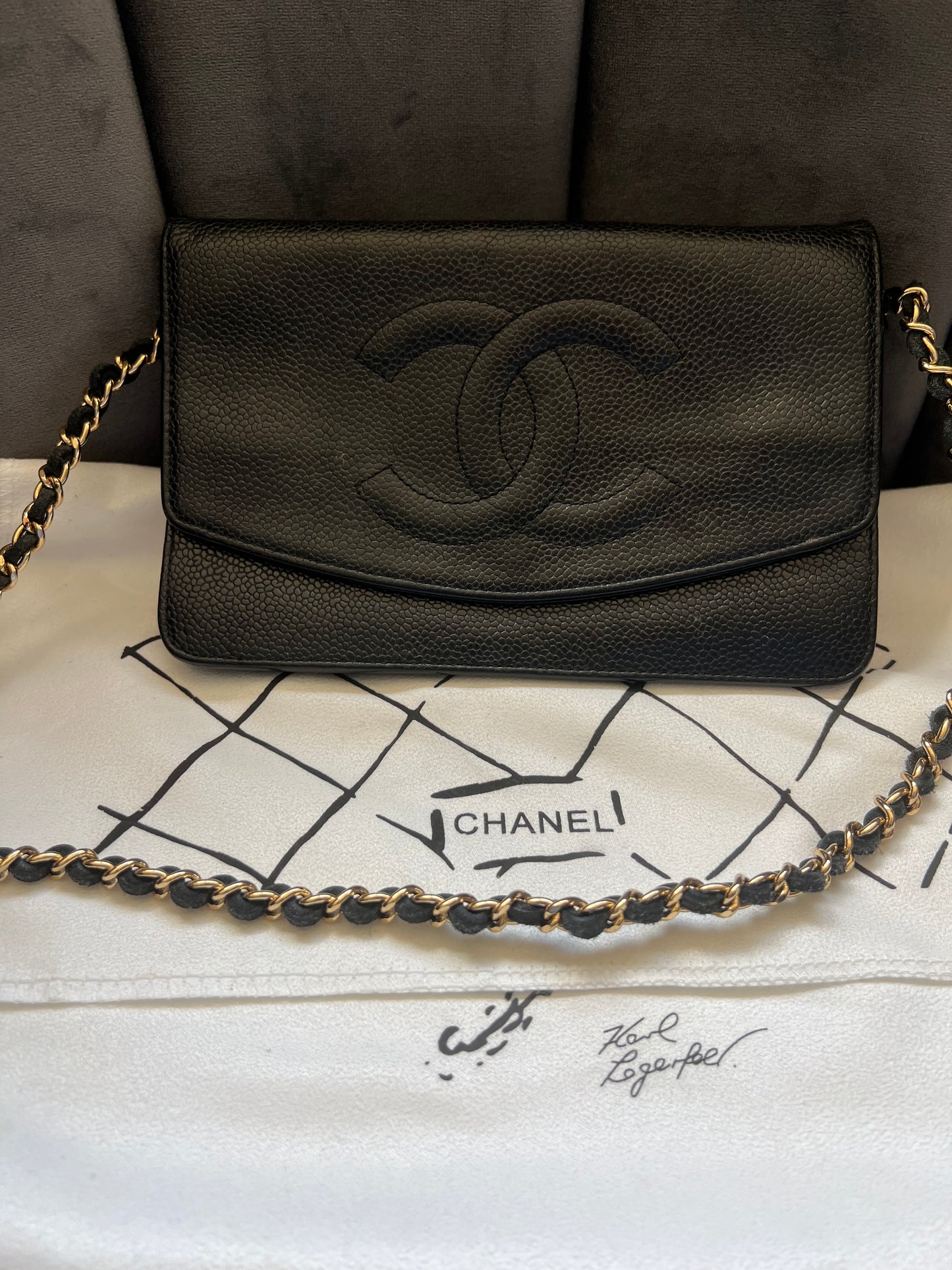 CHANEL Caviar Timeless Wallet On Chain