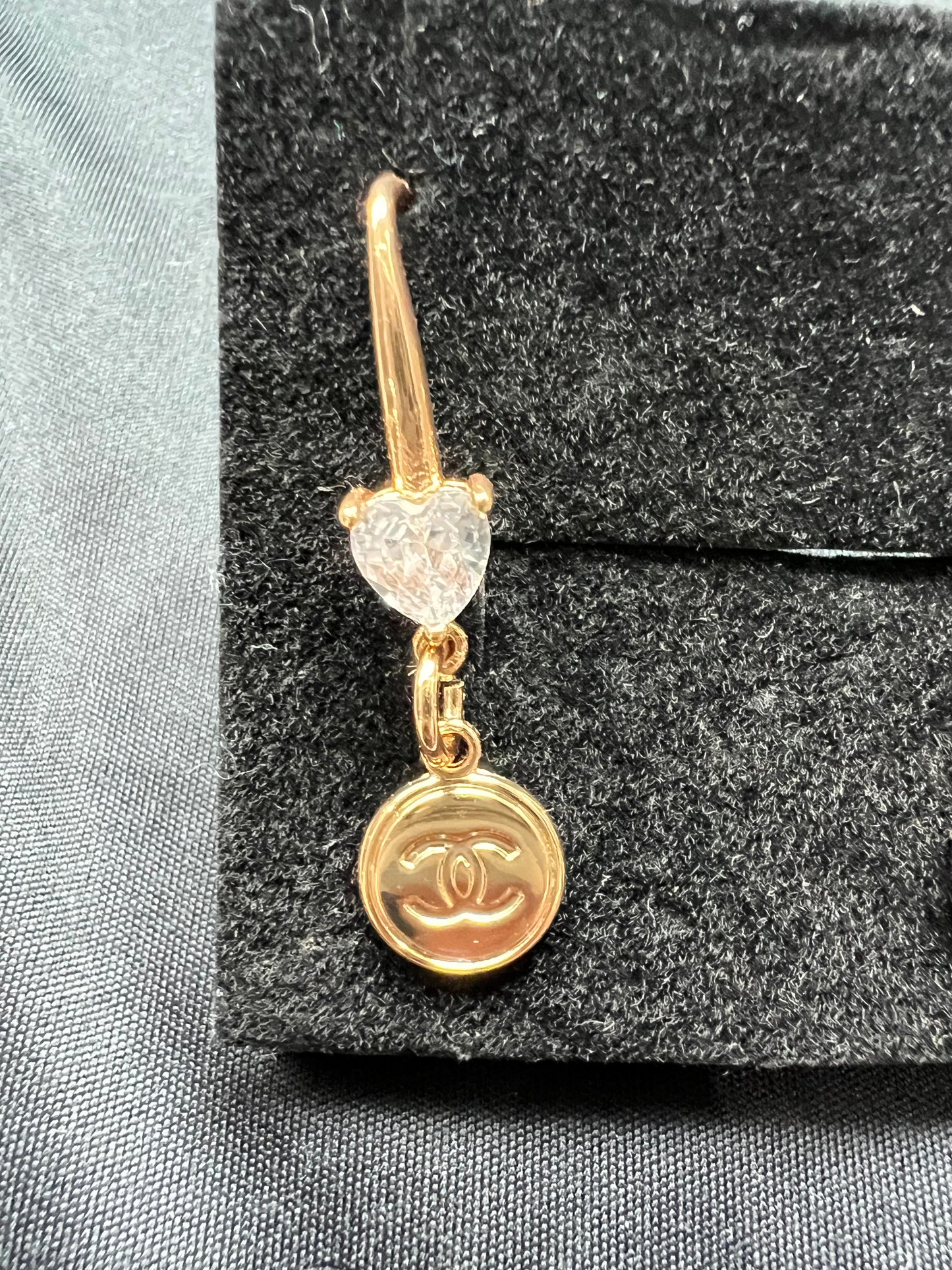 Chanel CC charm earrings