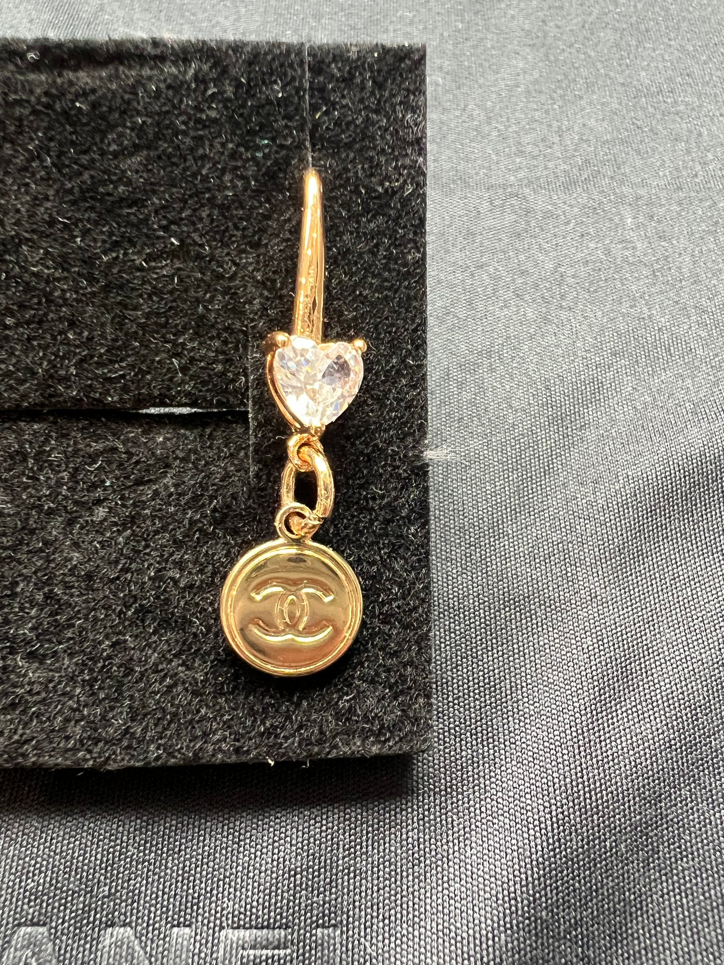 Chanel CC charm earrings