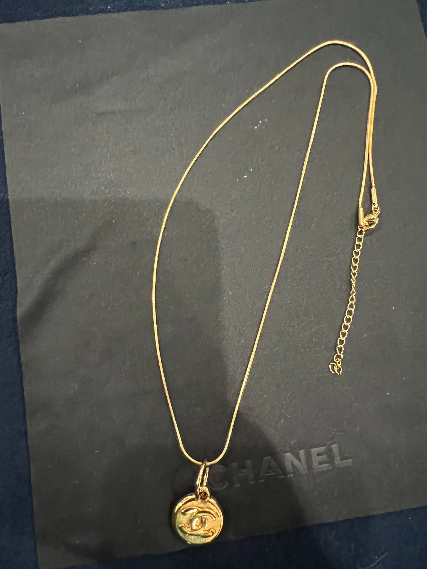 Upcycled Chanel CC charm necklace