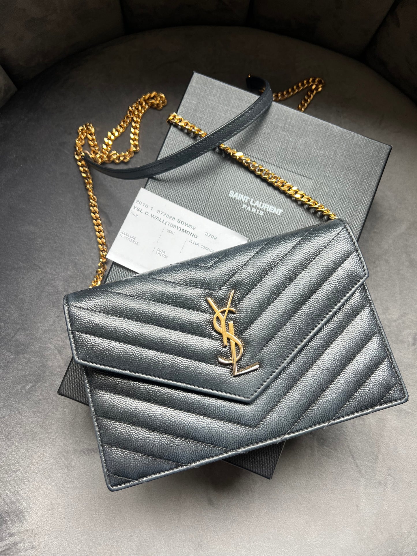 Yves Saint Laurent Cassandre envelope flap crossbody bag