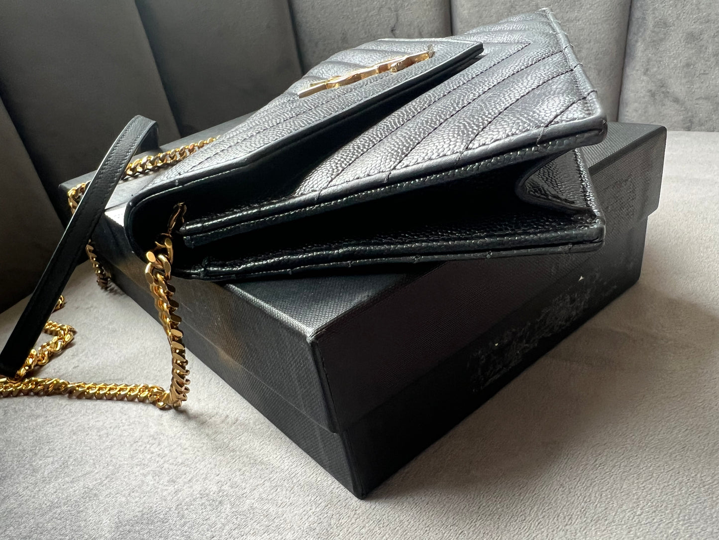 Yves Saint Laurent Cassandre envelope flap crossbody bag