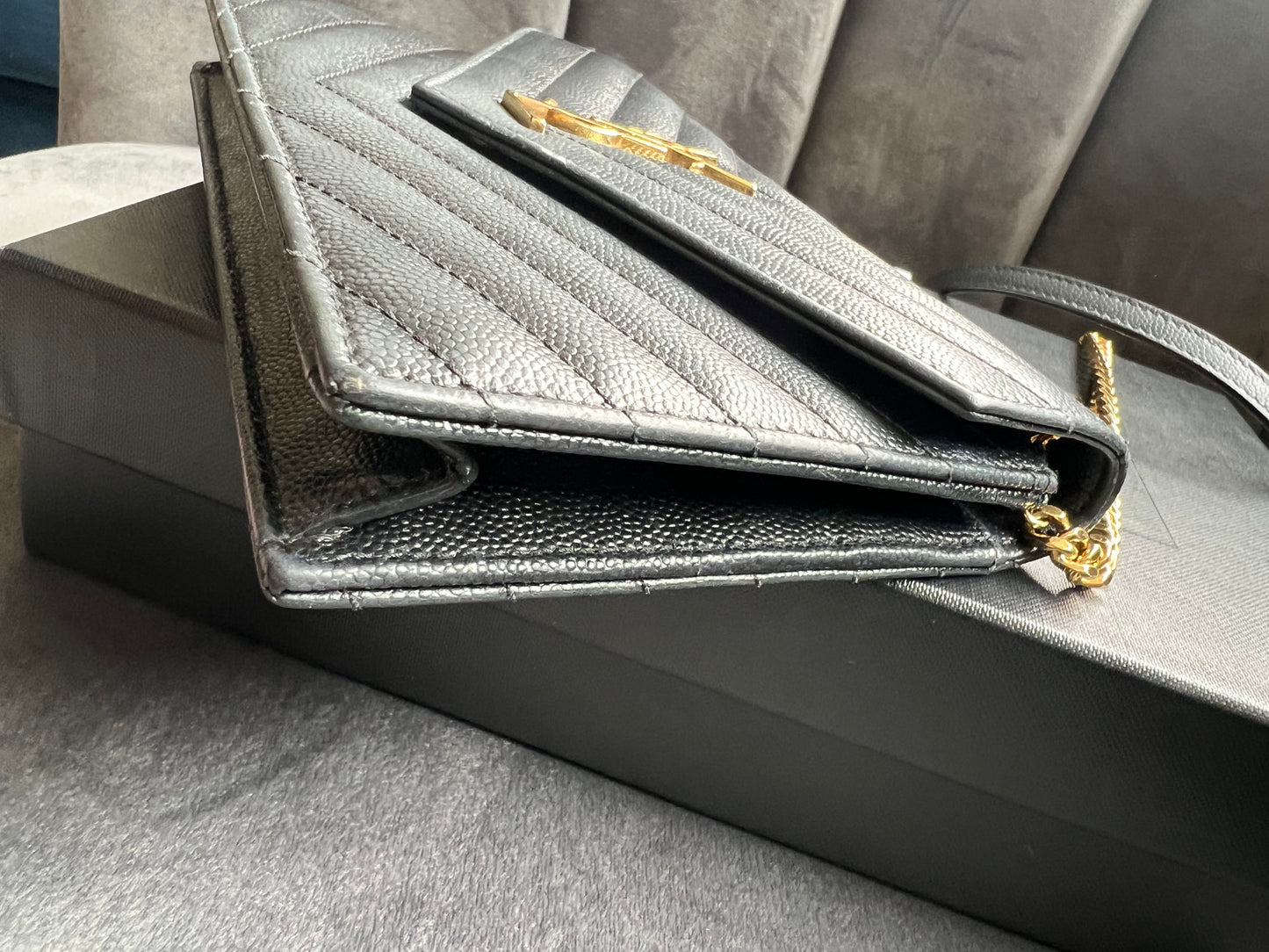 Yves Saint Laurent Cassandre envelope flap crossbody bag