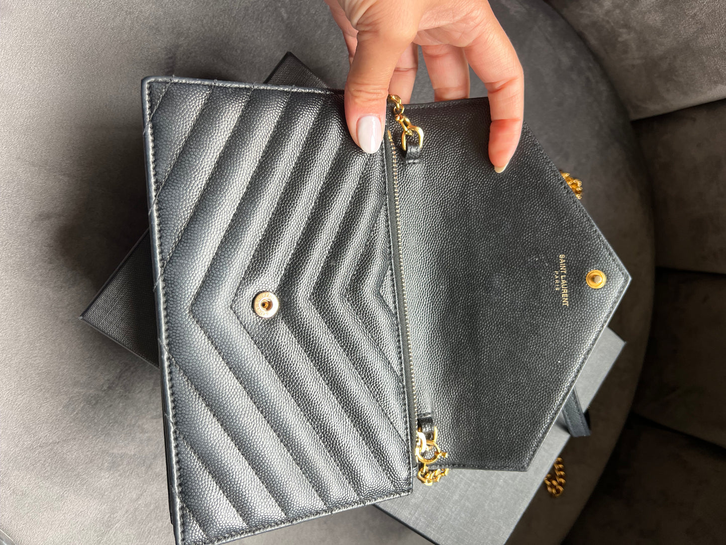 Yves Saint Laurent Cassandre envelope flap crossbody bag
