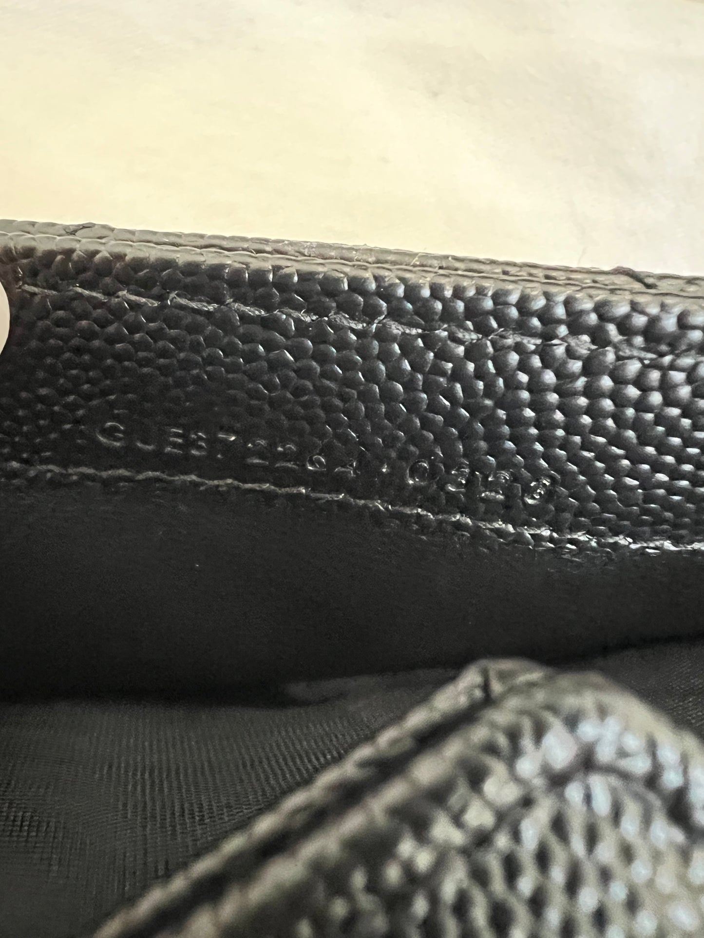 New Black YSL cassandre wallet on chain