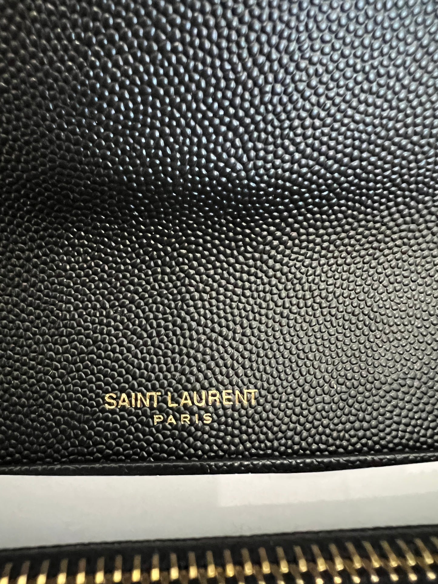 New Black YSL cassandre wallet on chain