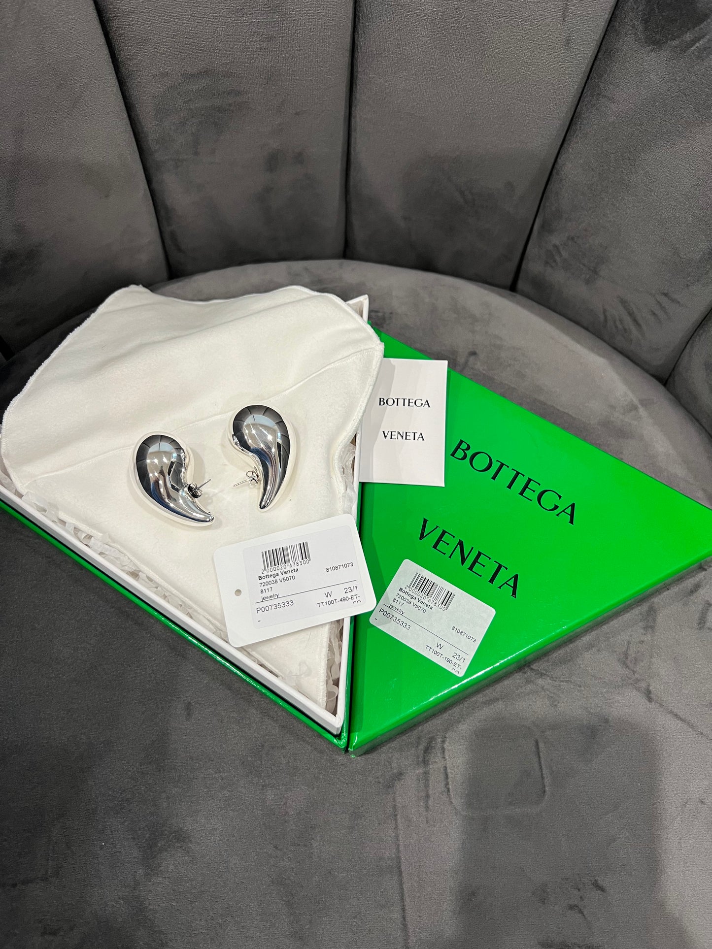 Large Bottega Veneta drop earrings