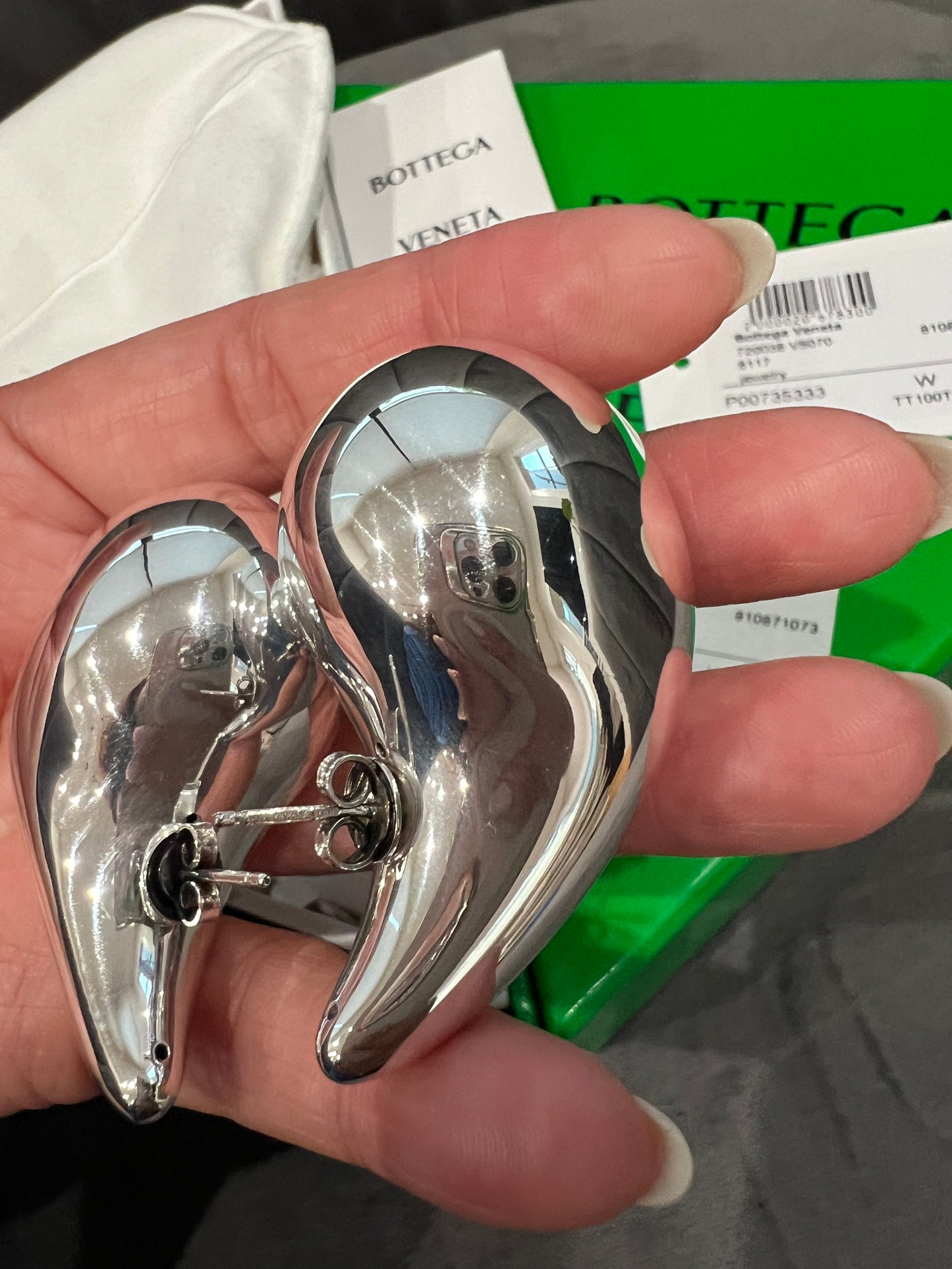 Large Bottega Veneta drop earrings