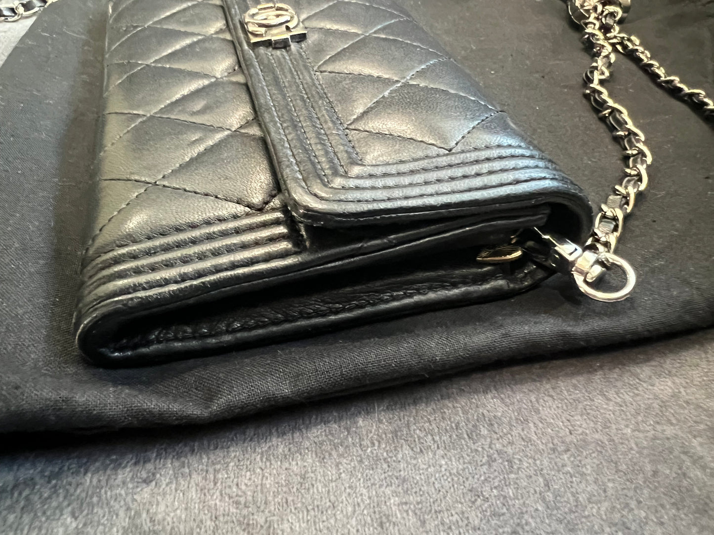 Chanel Boy wallet on chain