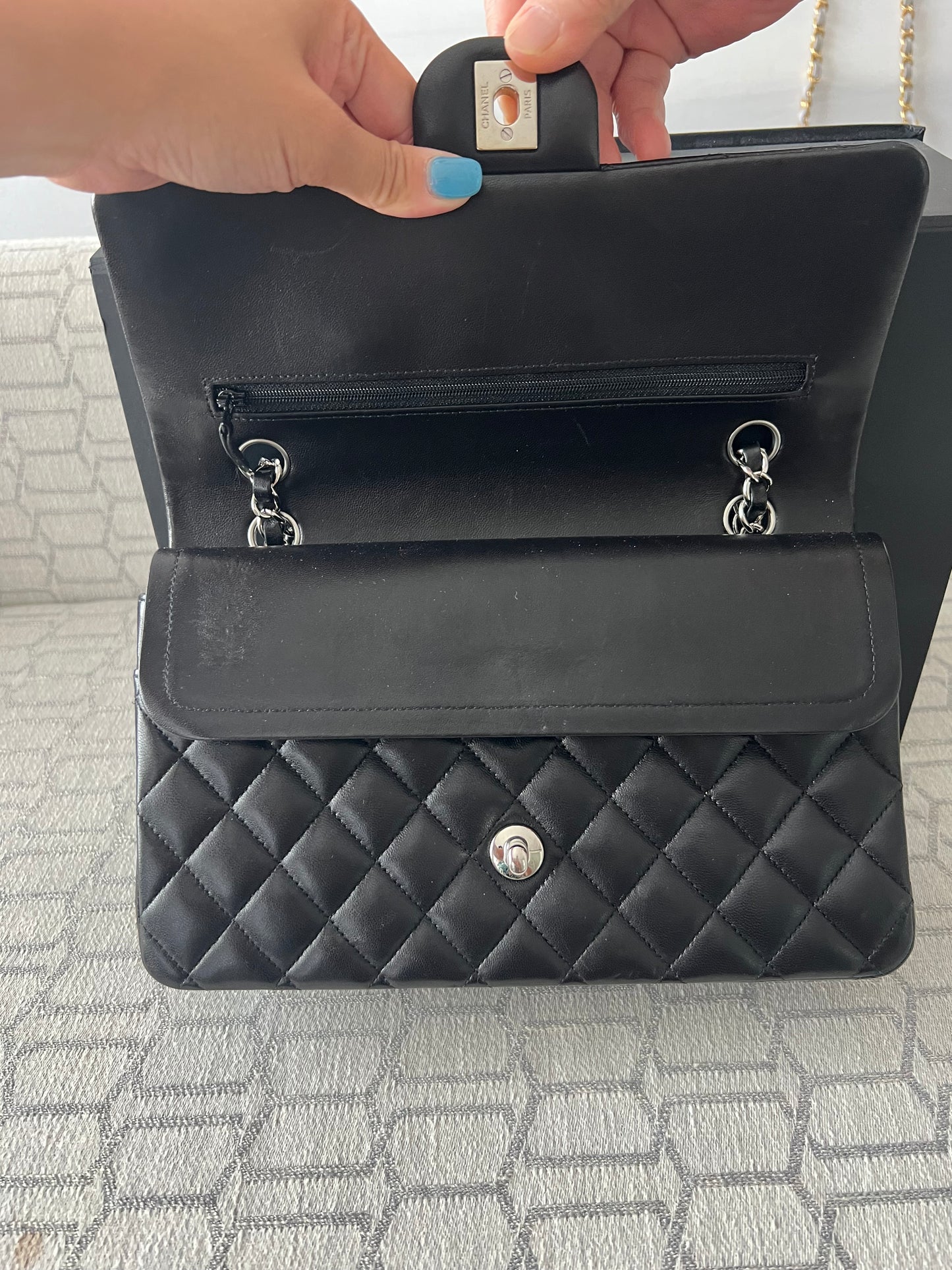 Chanel double flap black