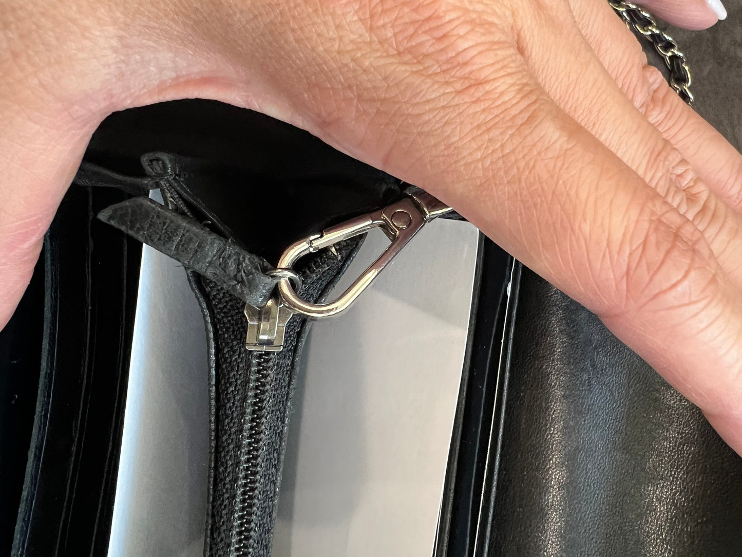 Chanel Boy wallet on chain