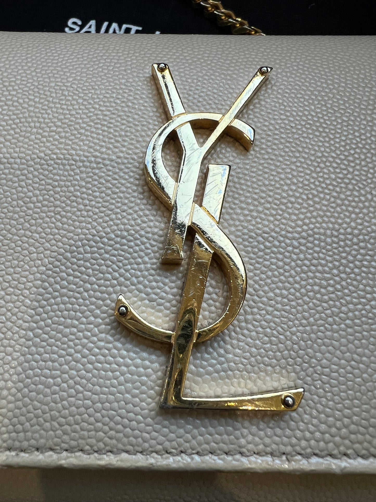 YSL beige Kate bag in small