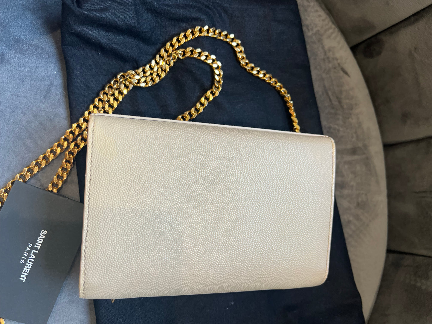 YSL beige Kate bag in small