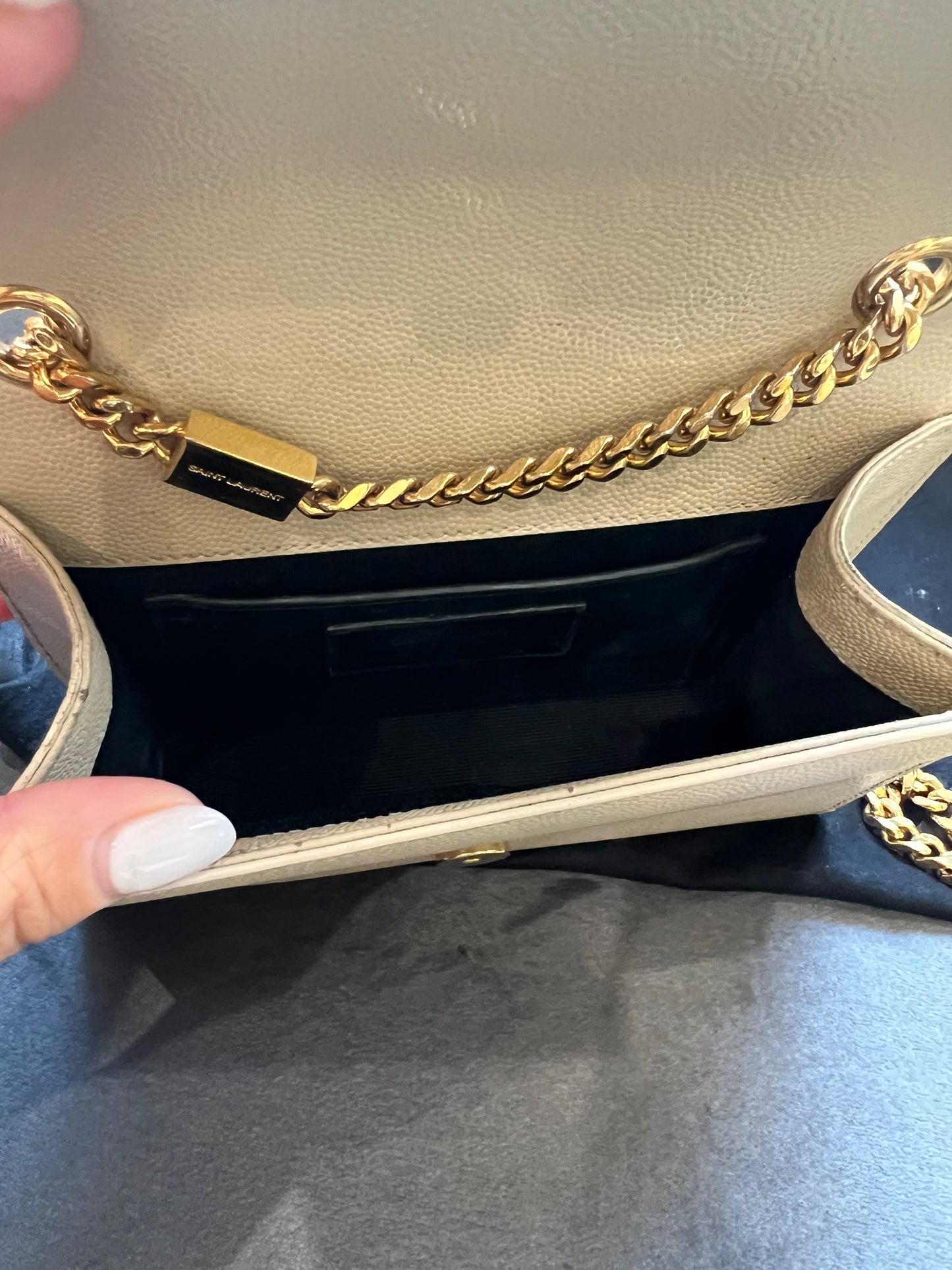 YSL beige Kate bag in small