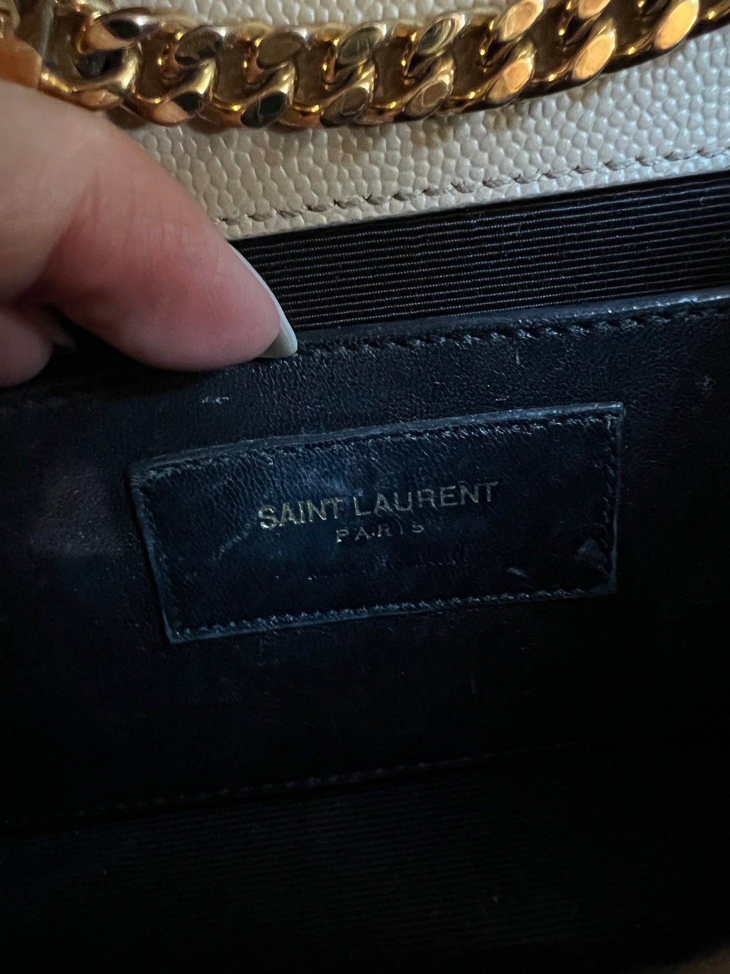 YSL beige Kate bag in small