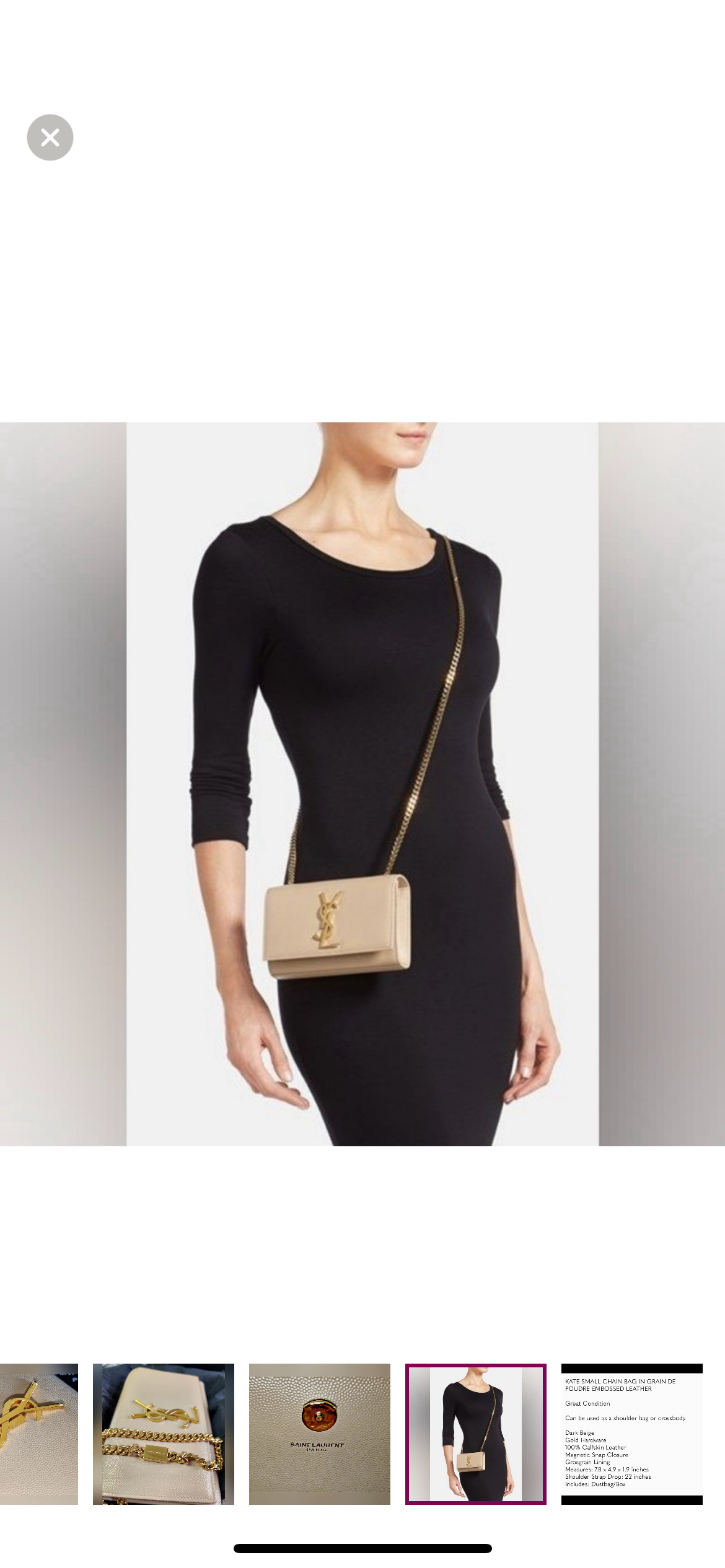 YSL beige Kate bag in small