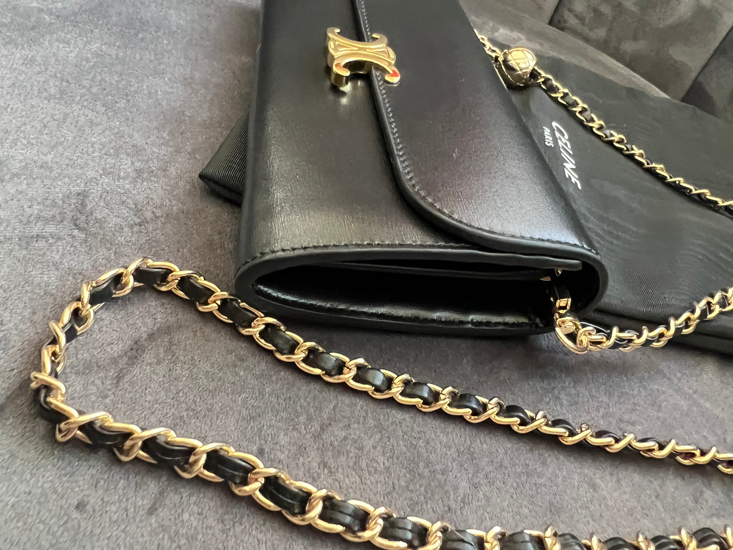 Celine Triomphe wallet on chain