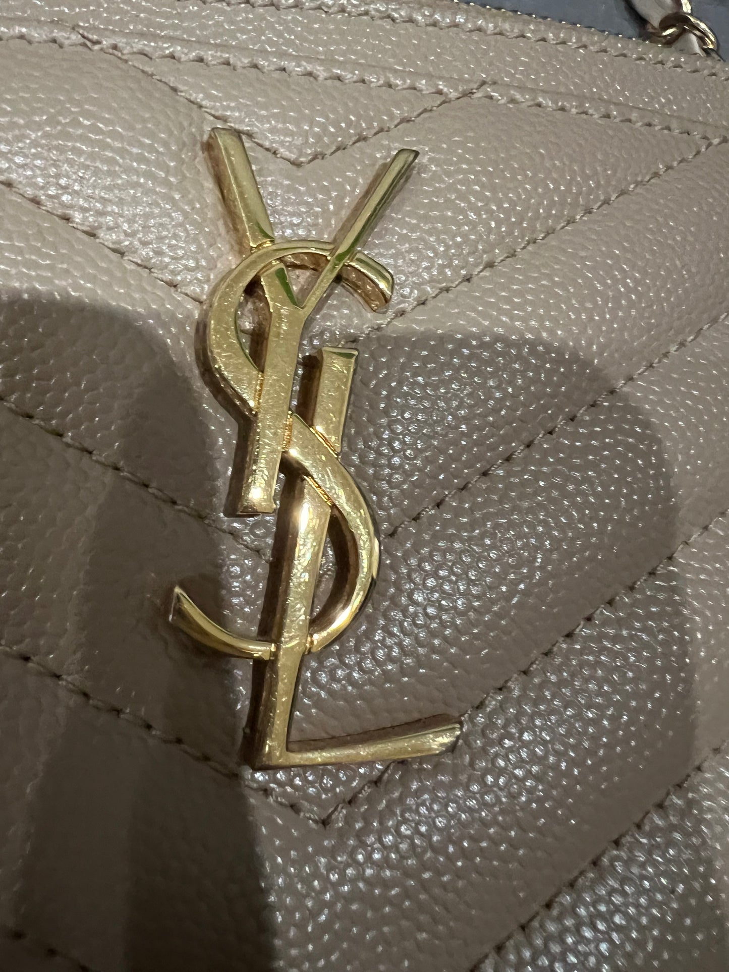 Beige Yves Saint Laurent wristlet / crossbody