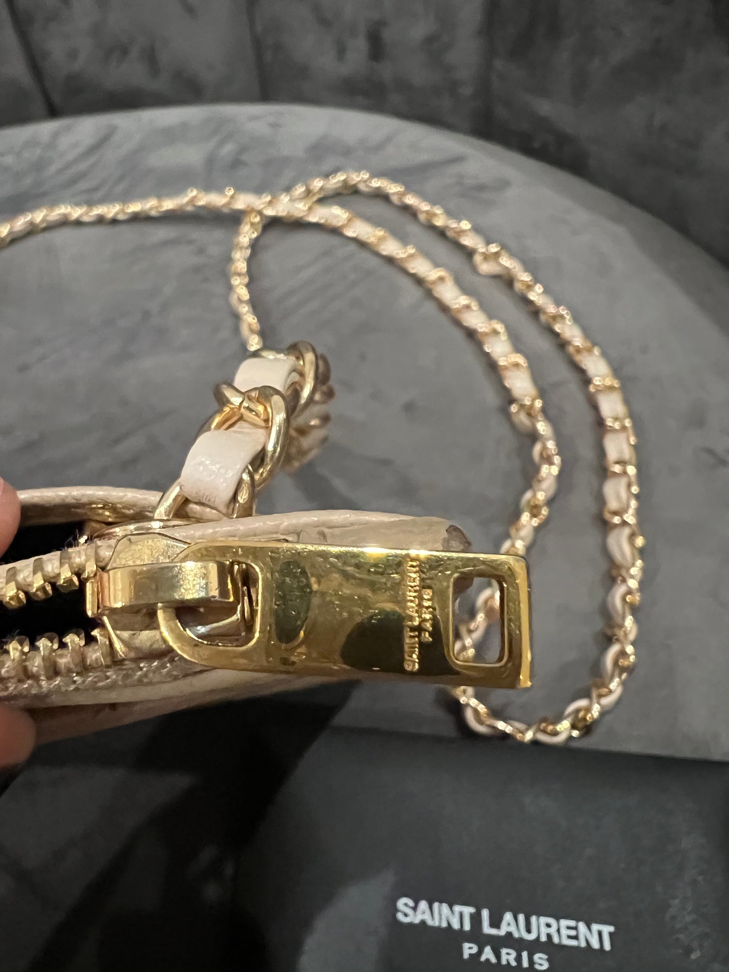 Beige Yves Saint Laurent wristlet / crossbody