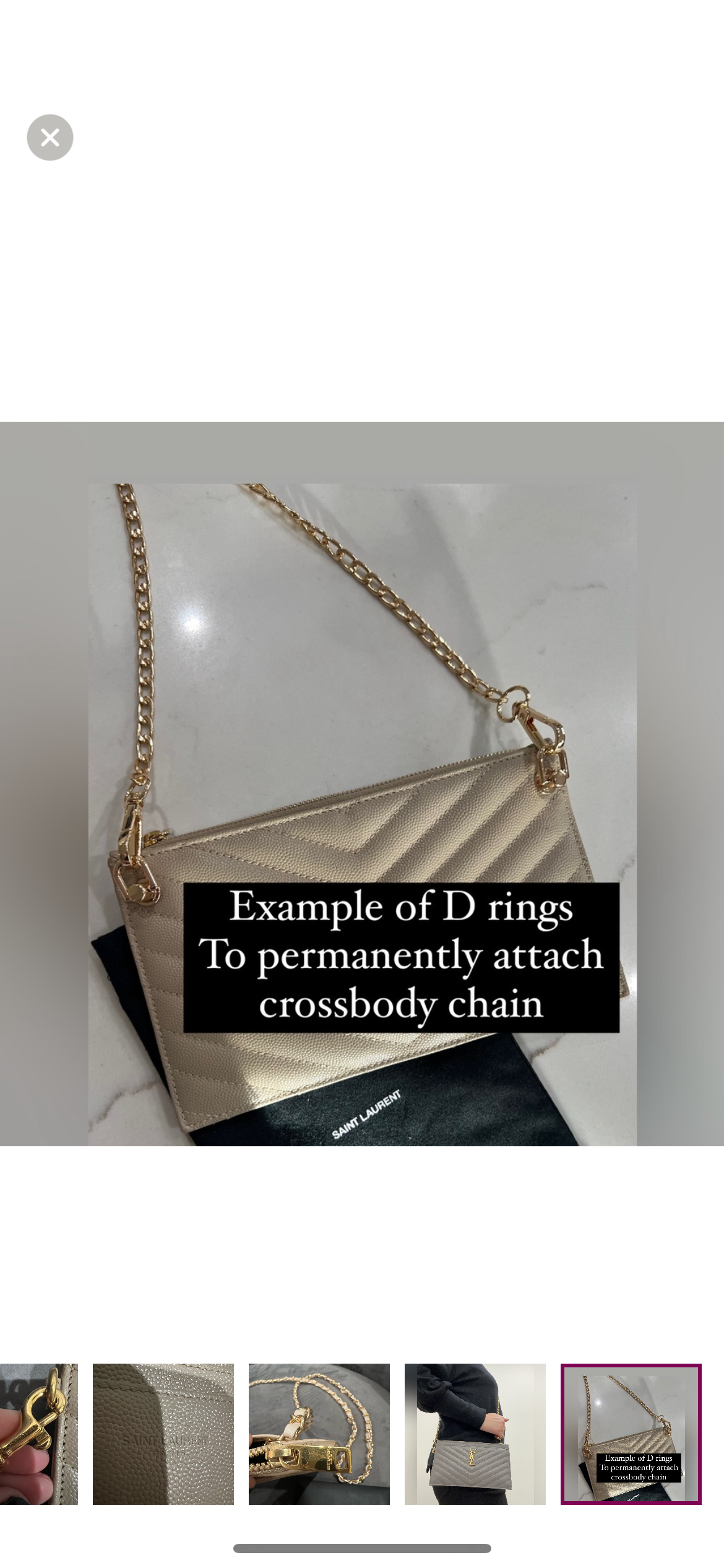 Beige Yves Saint Laurent wristlet / crossbody