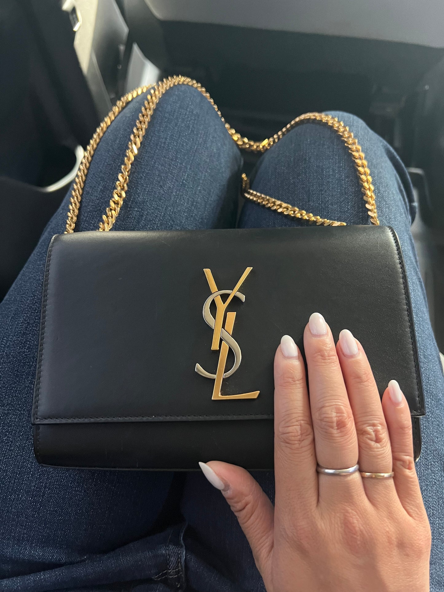 YSL Kate bag tricolor monogram