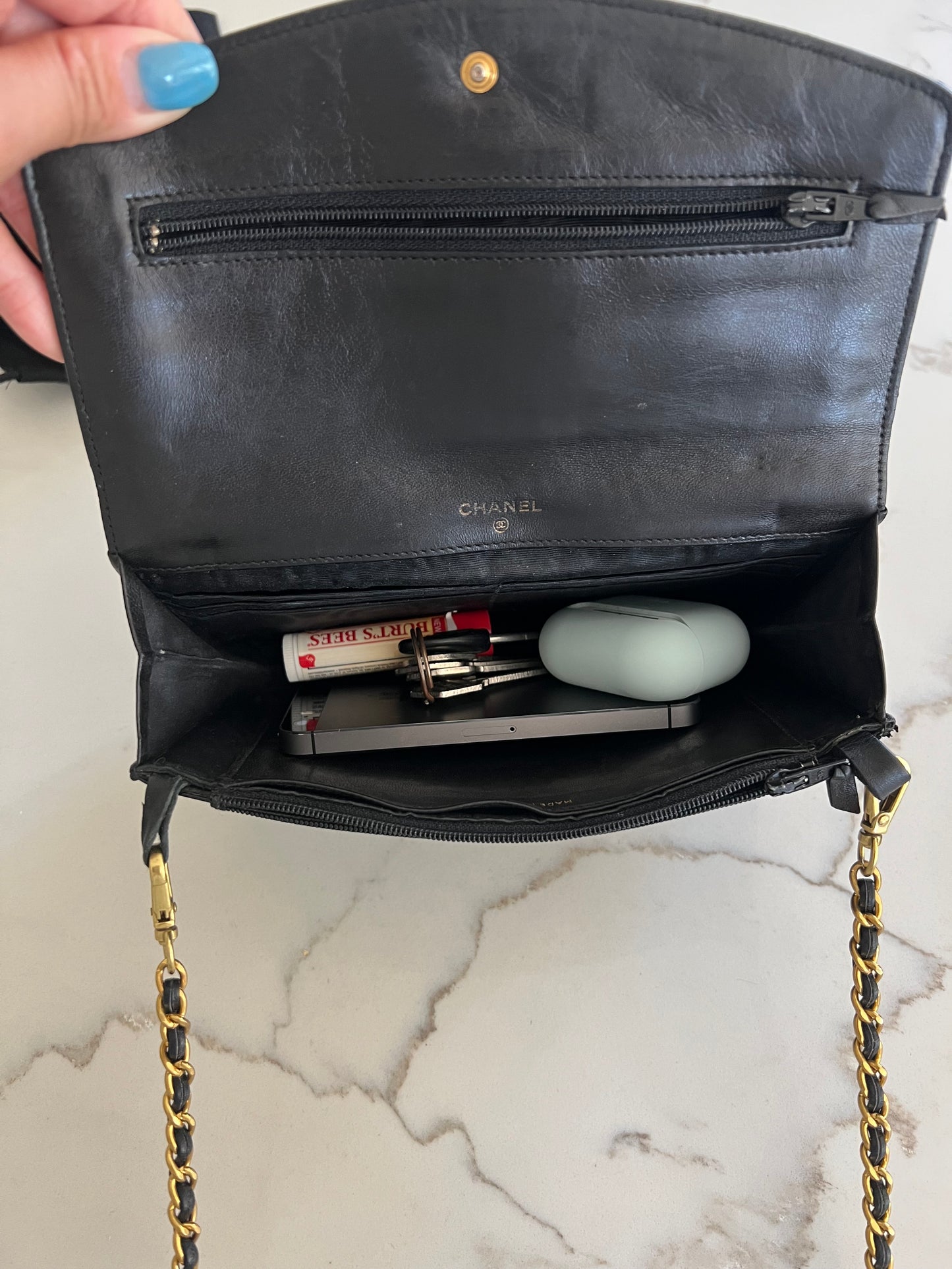 Chanel timeless clutch on chain