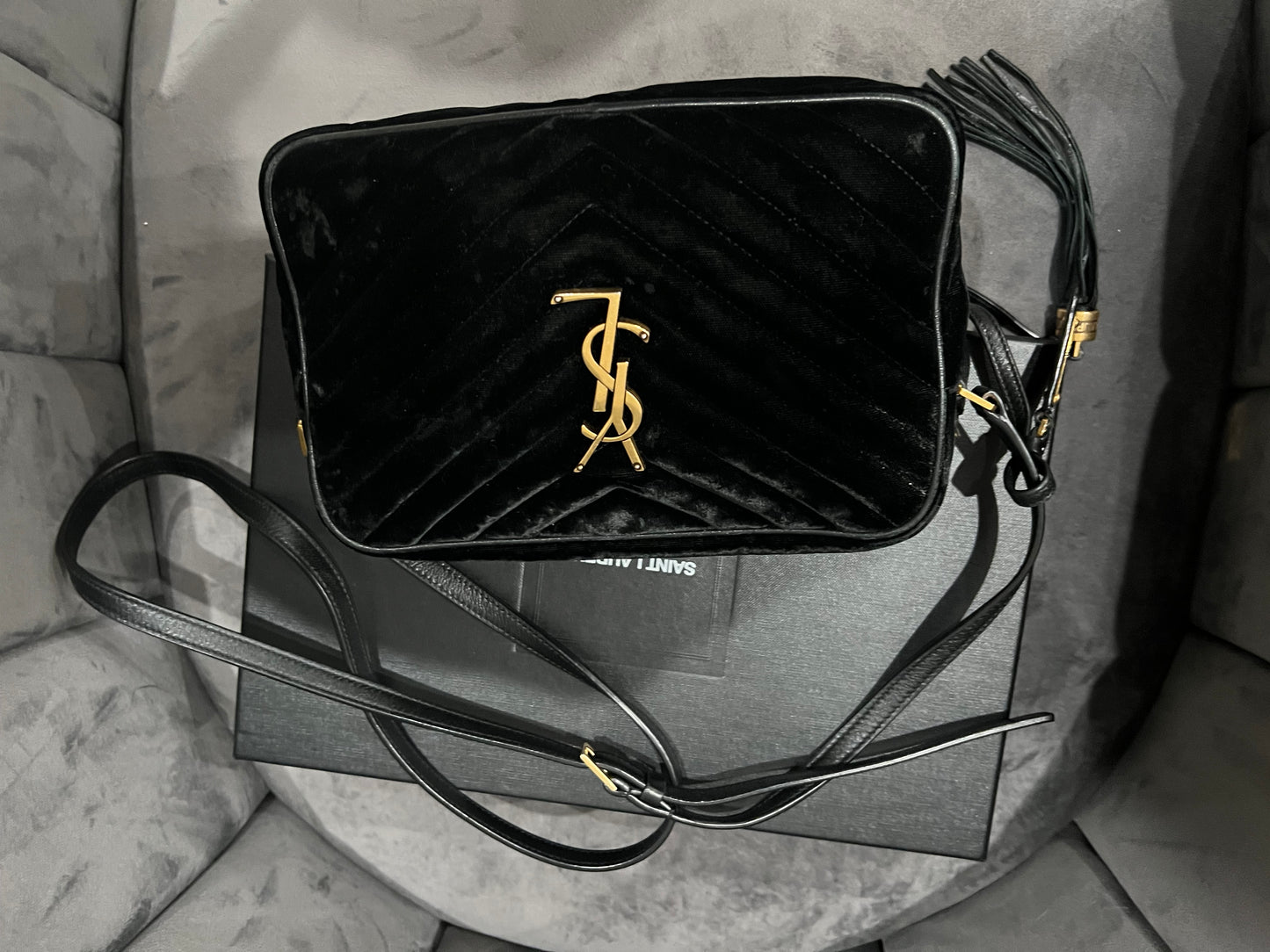 YSL Camera Bag Velvet -rare find