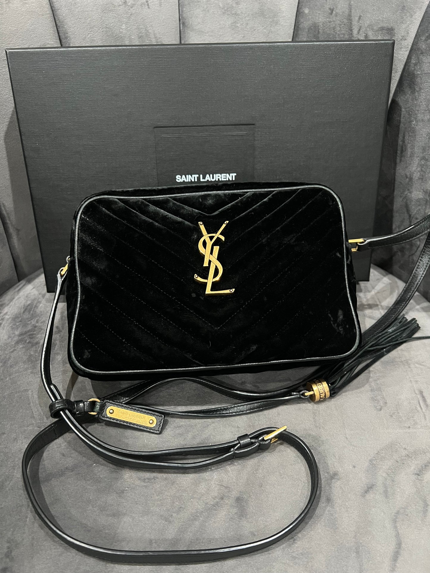 YSL Camera Bag Velvet -rare find
