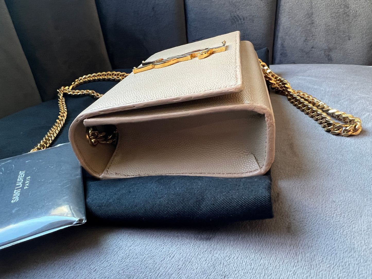 YSL beige Kate bag in small