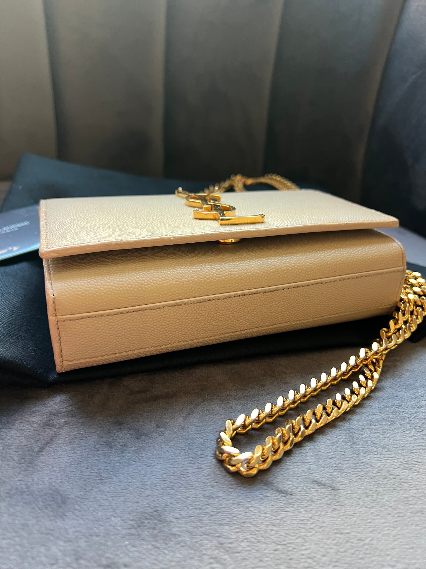 YSL beige Kate bag in small