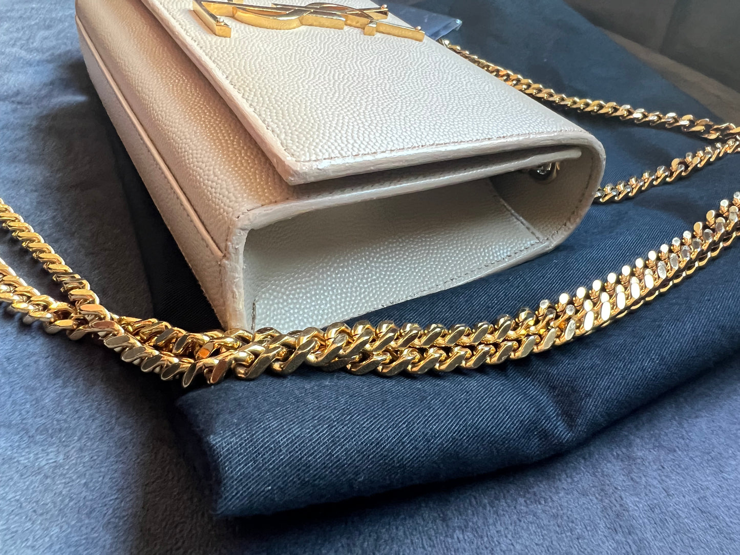 YSL beige Kate bag in small