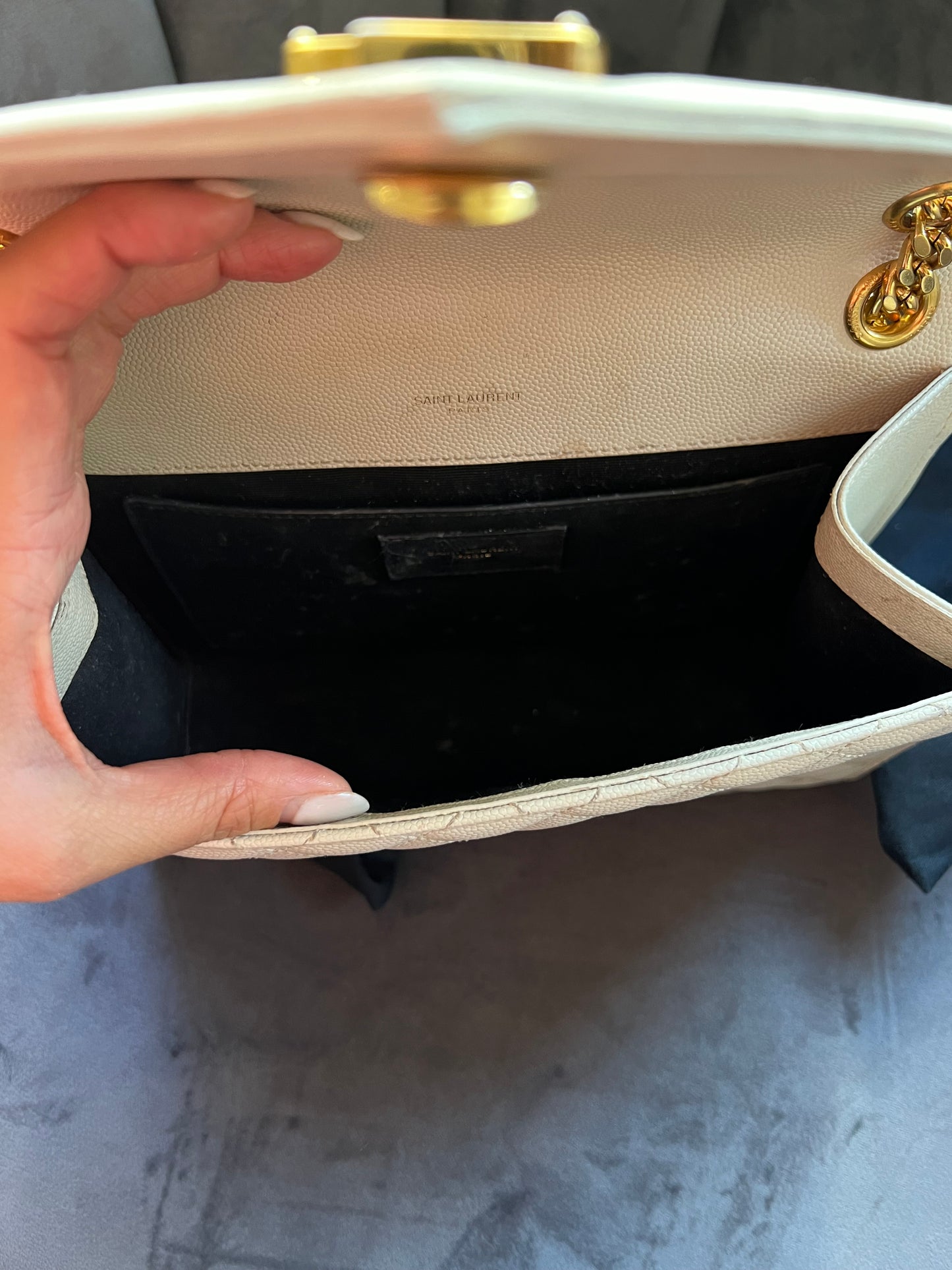 YSL mixed matelasse envelope bag