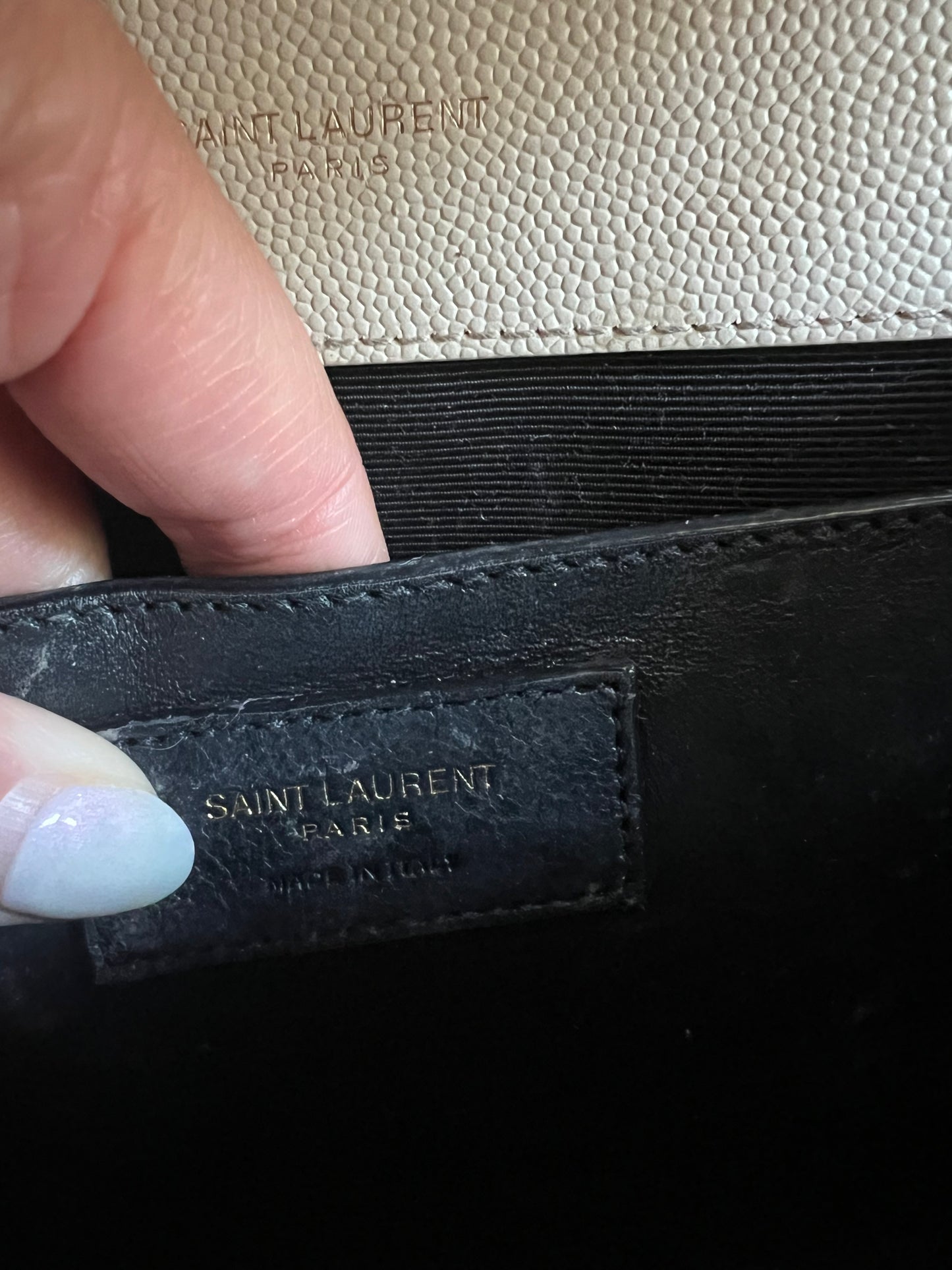 YSL mixed matelasse envelope bag