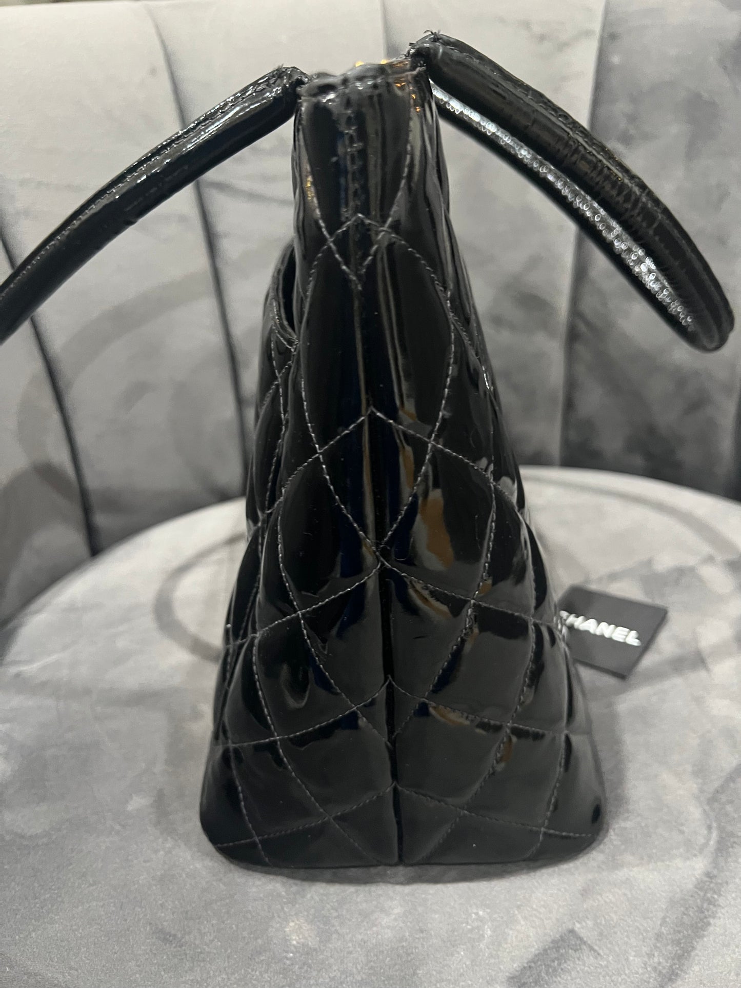 Chanel Medallion Tote Patent Black