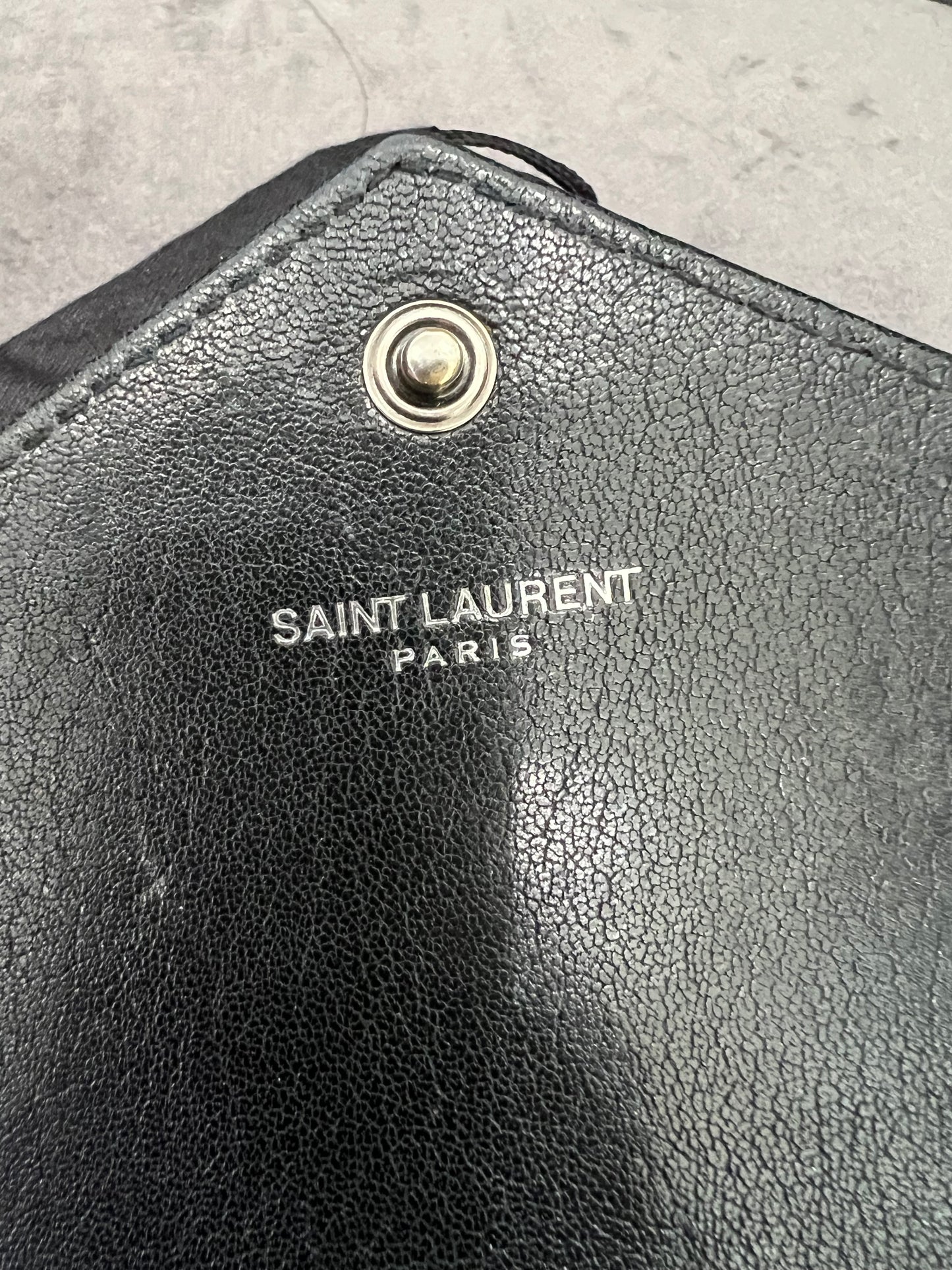 Rare YSL hearts envelope flap wallet on chain