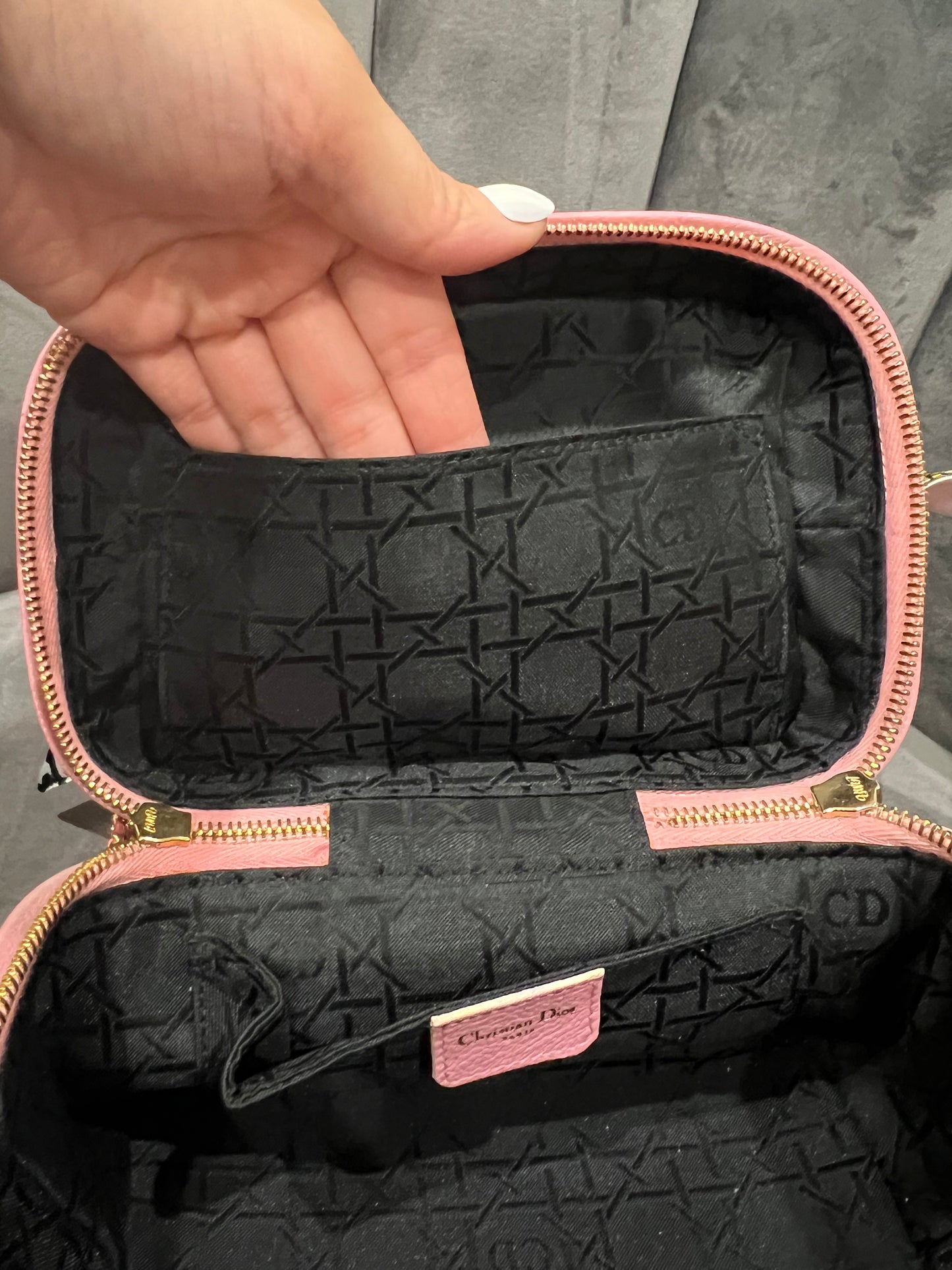 Vintage Christian Dior Cannage Lambskin Vanity
