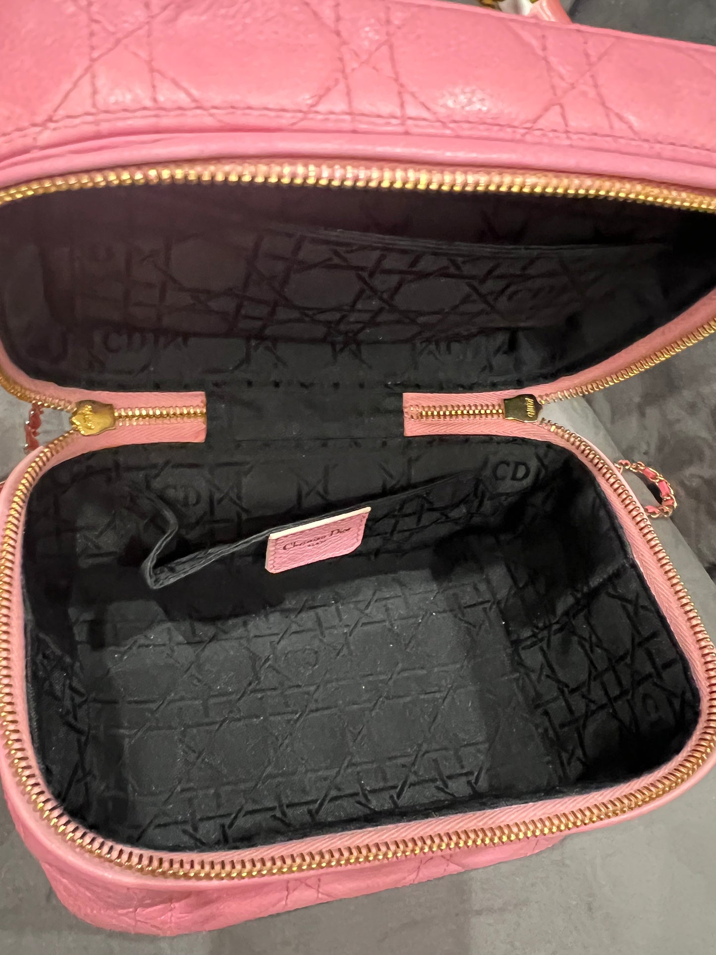 Vintage Christian Dior Cannage Lambskin Vanity
