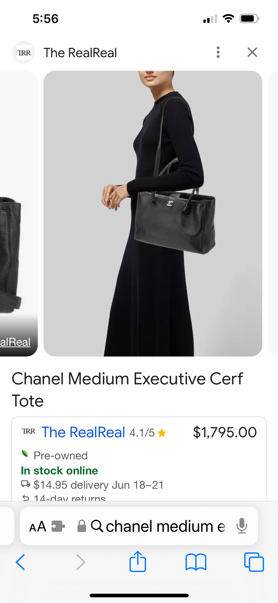 CHANEL Caviar Cerf Executive Tote bag