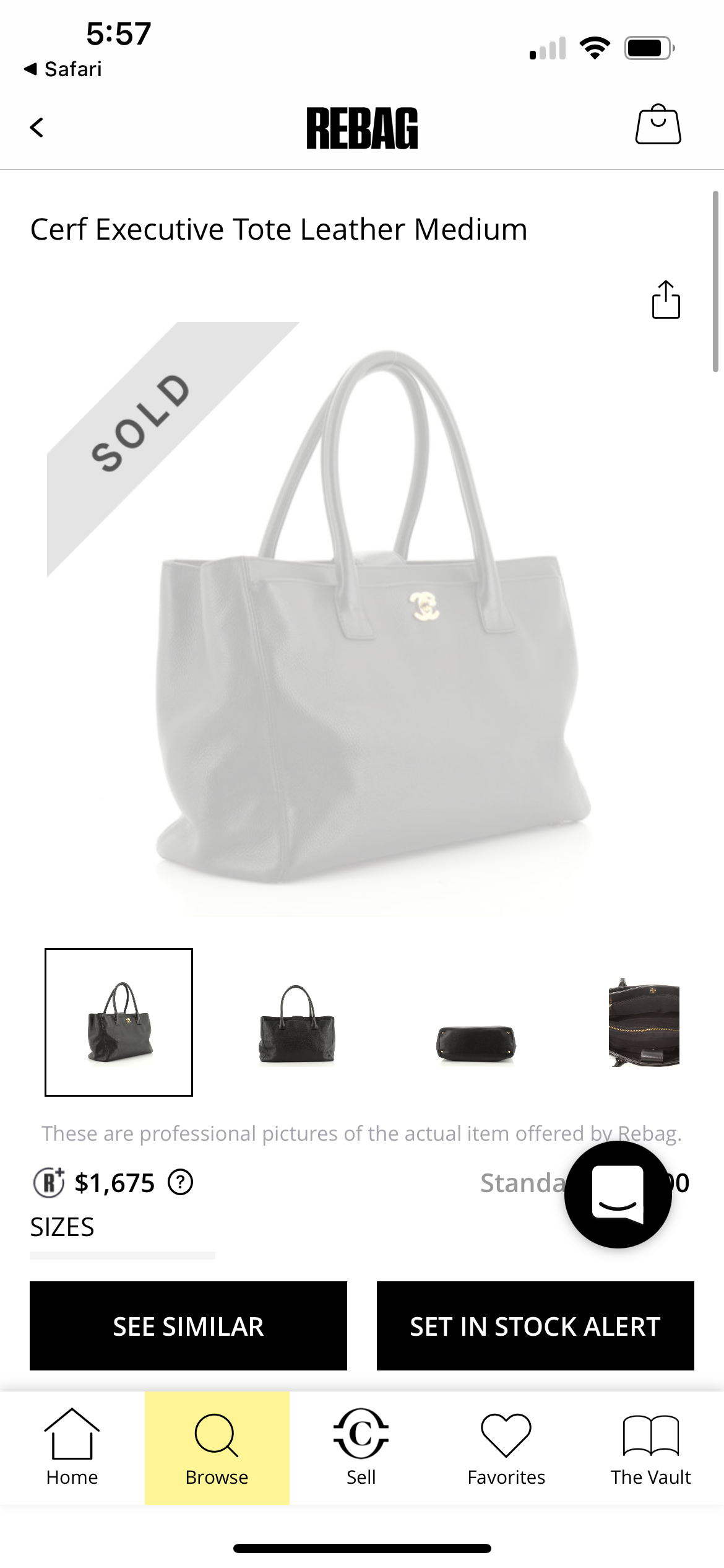 CHANEL Caviar Cerf Executive Tote bag