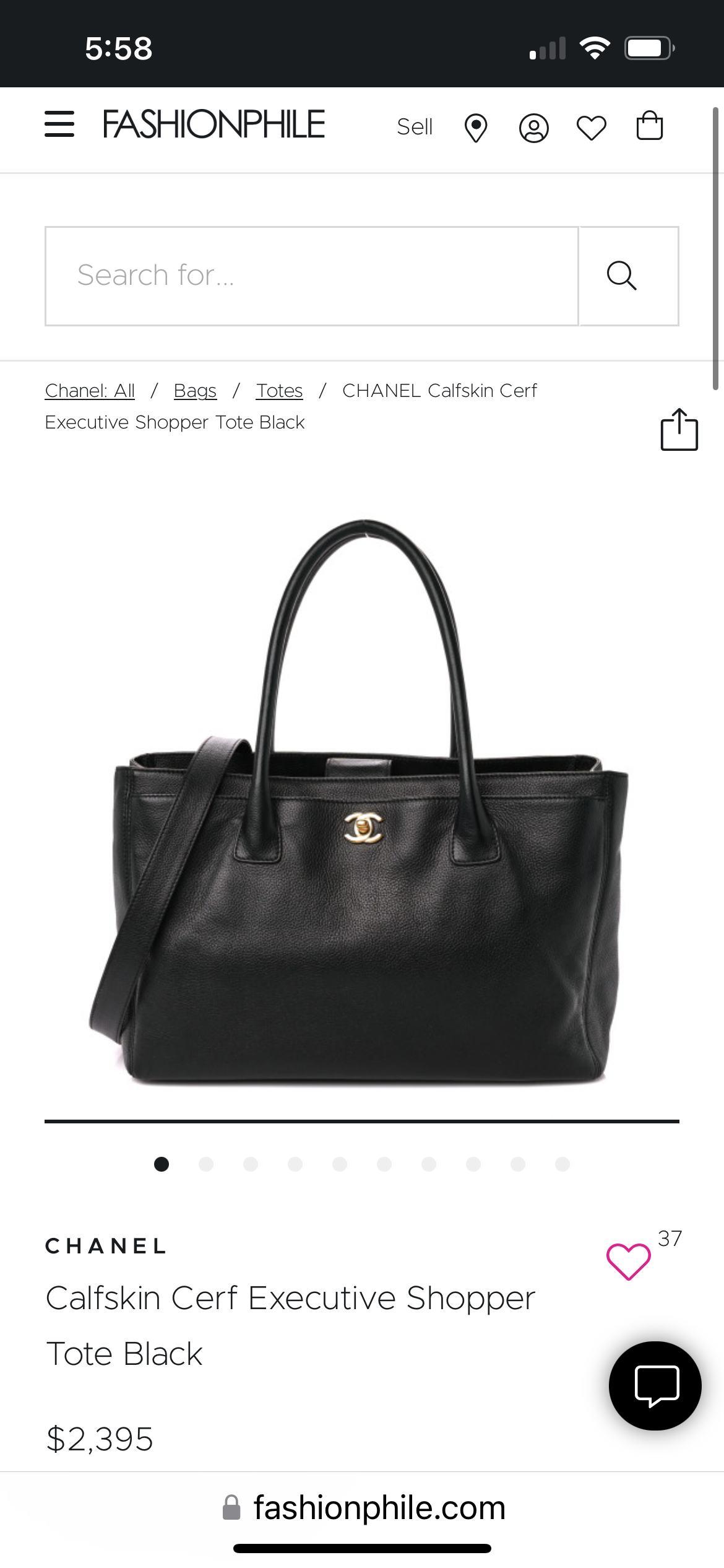 CHANEL Caviar Cerf Executive Tote bag