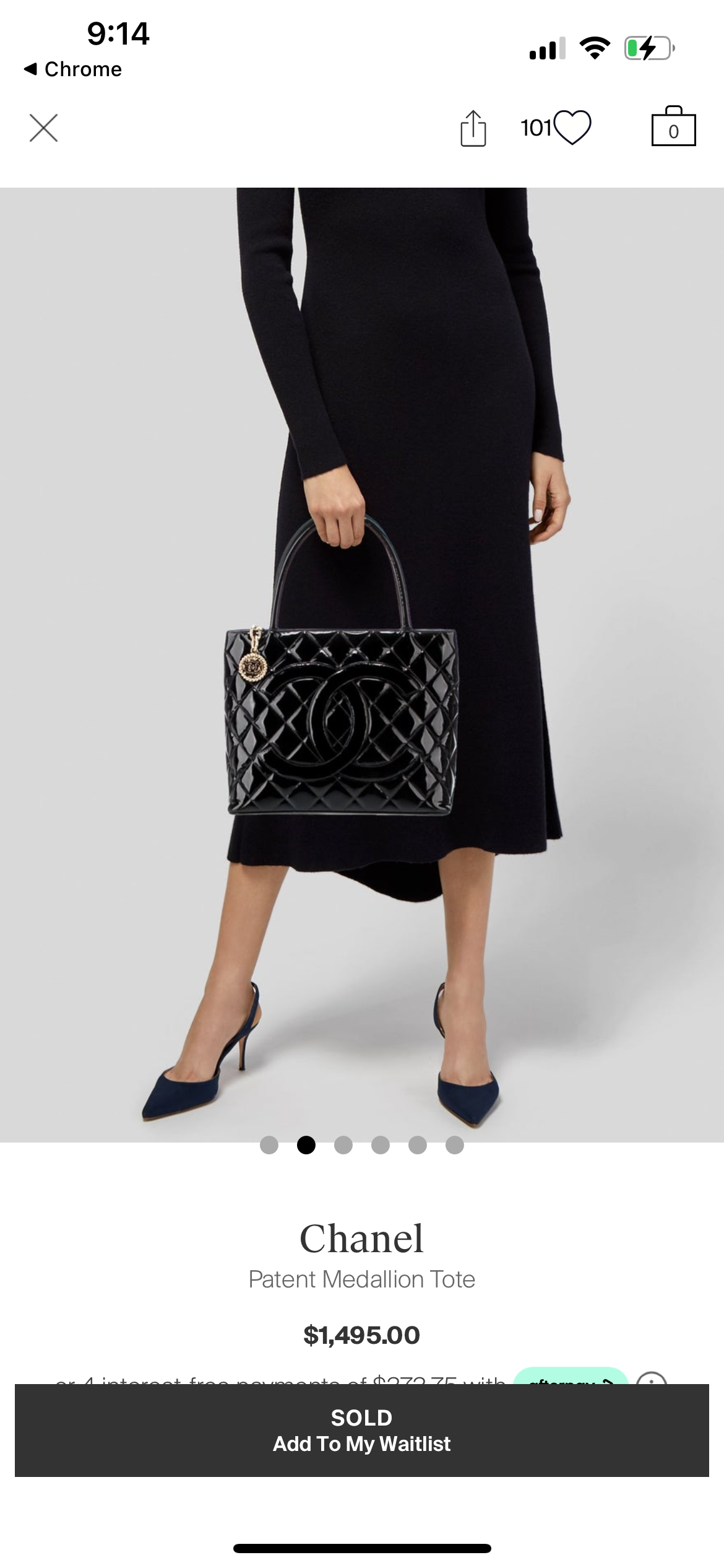 Chanel Medallion Tote Patent Black
