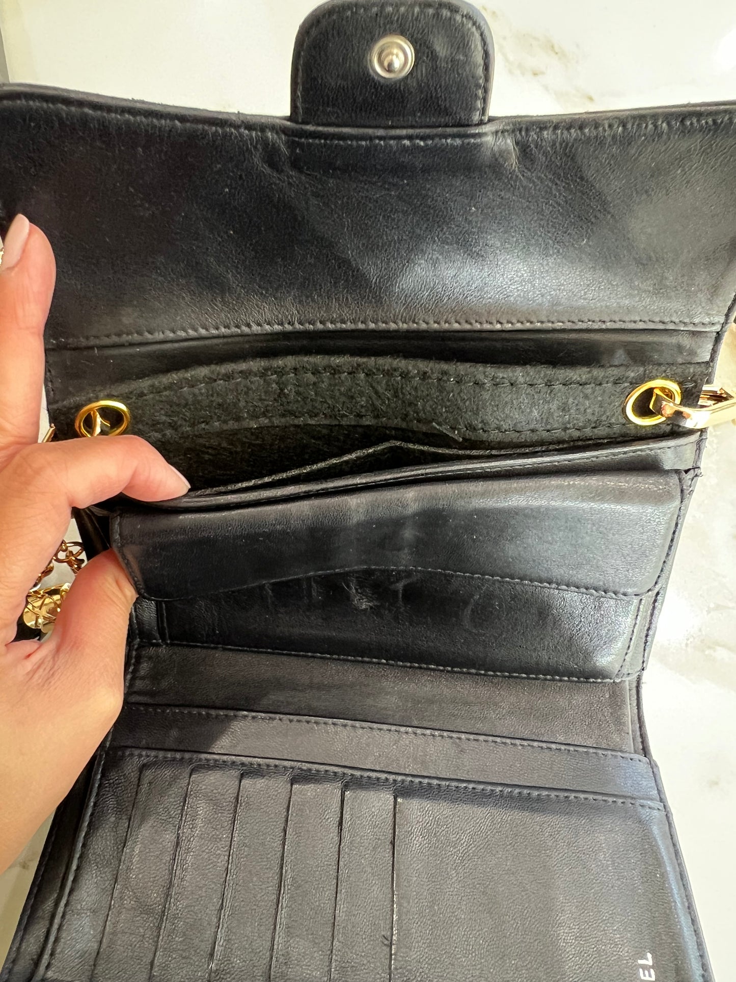 Chanel timeless wallet on chain