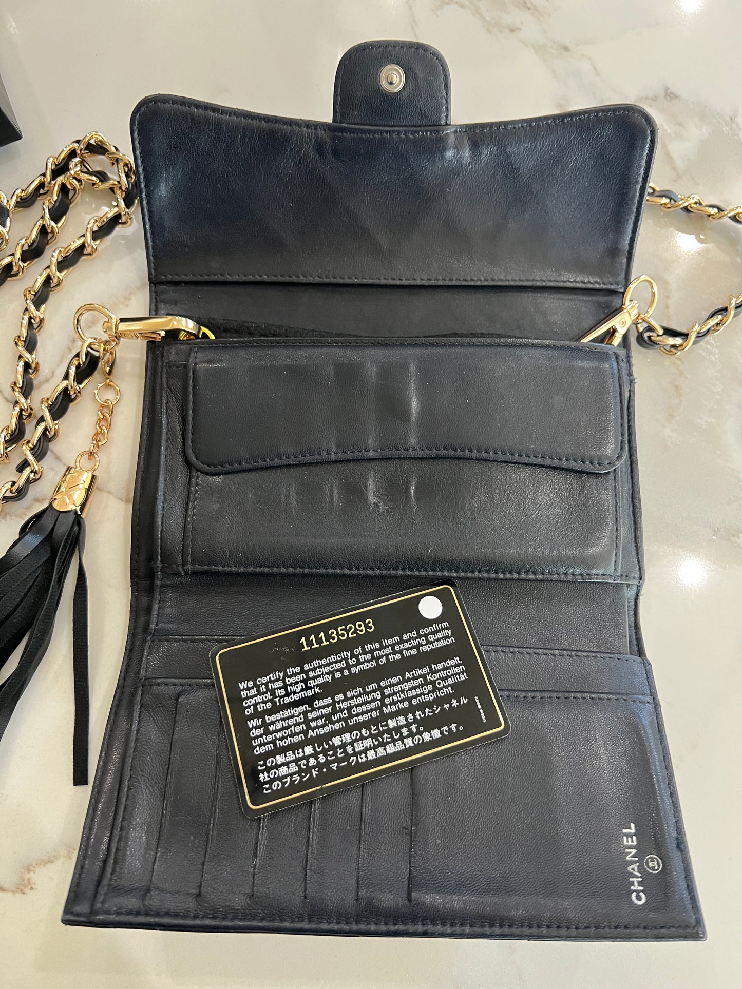 Chanel timeless wallet on chain