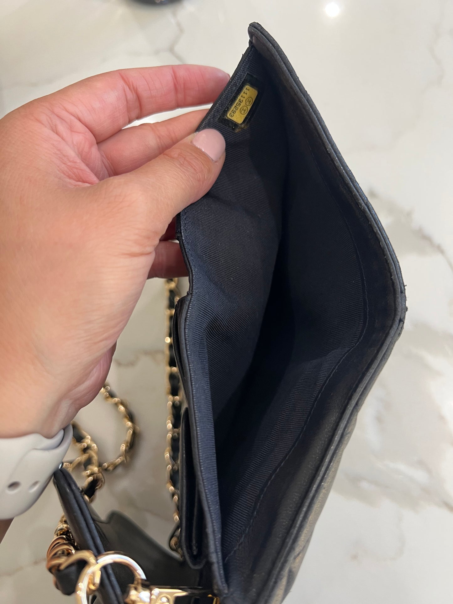 Chanel timeless wallet on chain