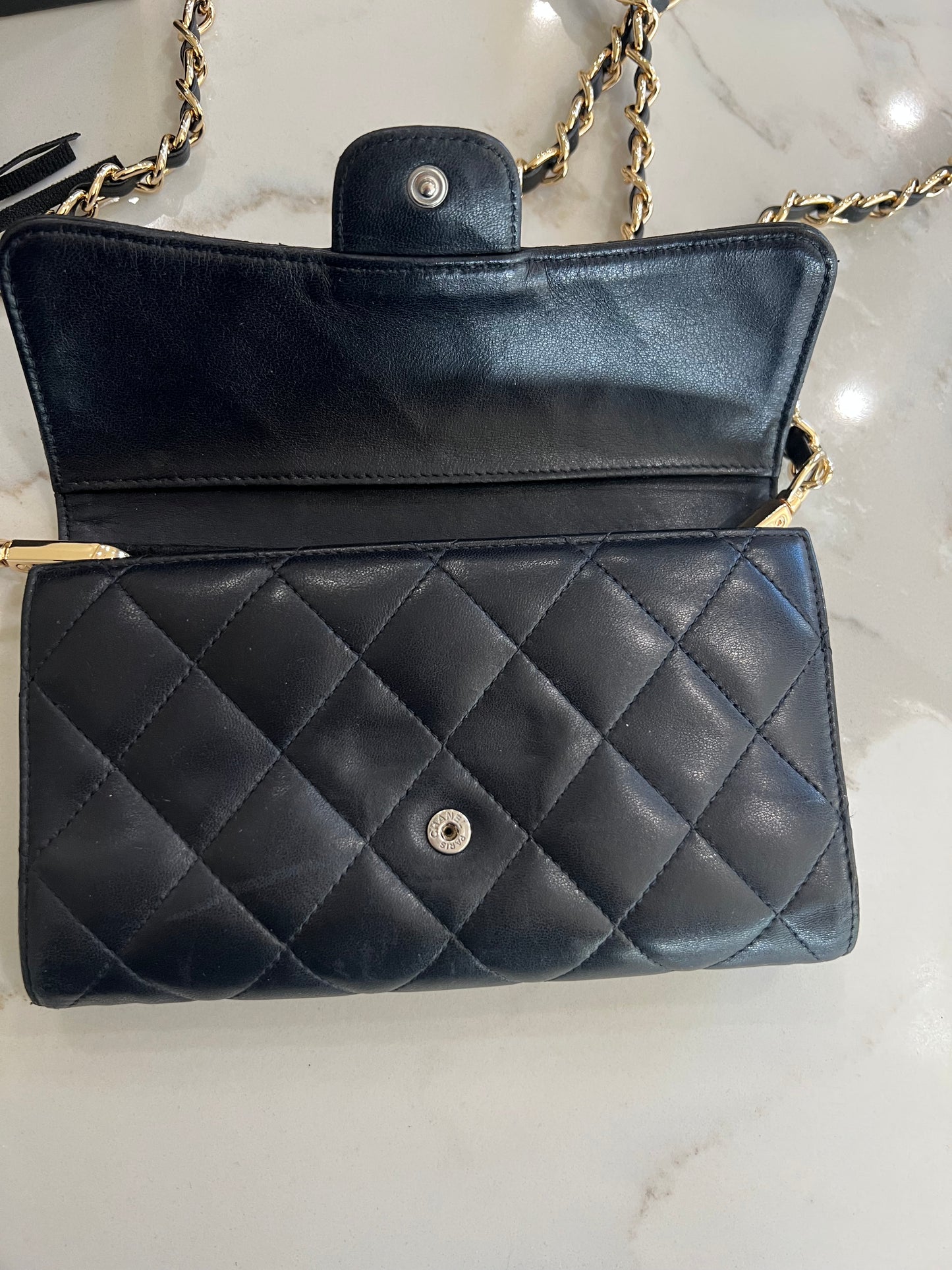 Chanel timeless wallet on chain