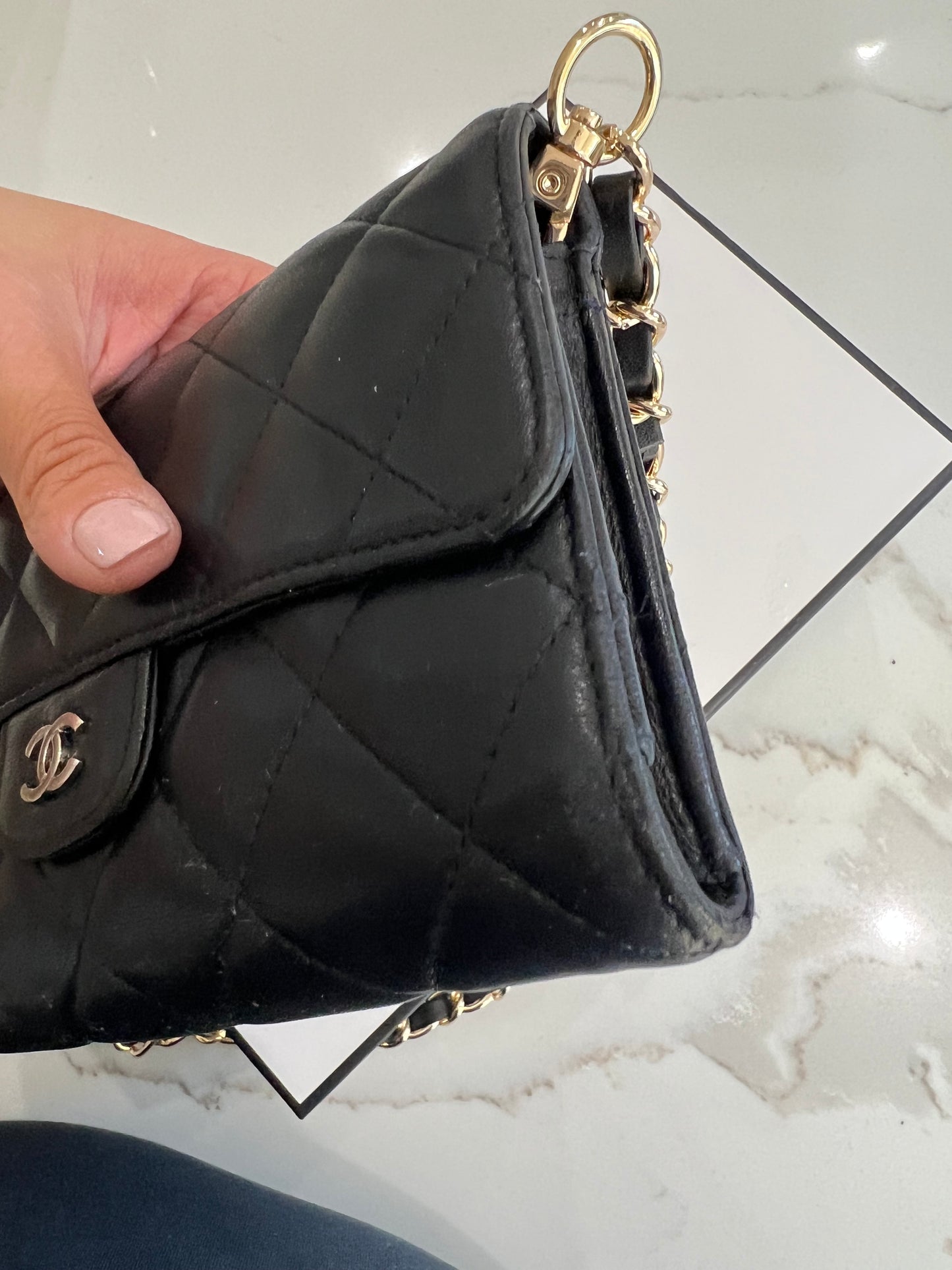 Chanel timeless wallet on chain