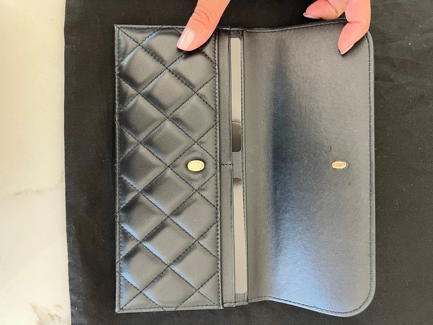 Chanel matelasse quilted clutch
