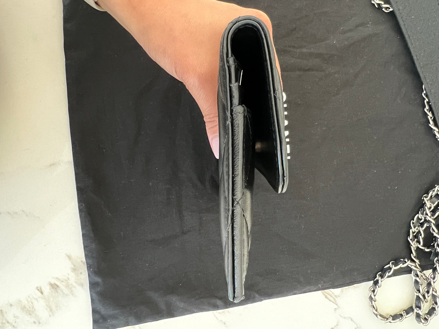 Chanel matelasse quilted clutch