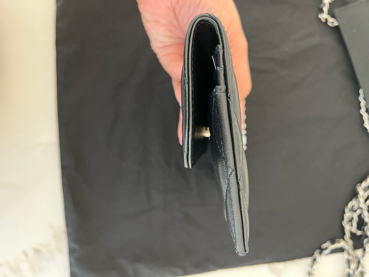 Chanel matelasse quilted clutch